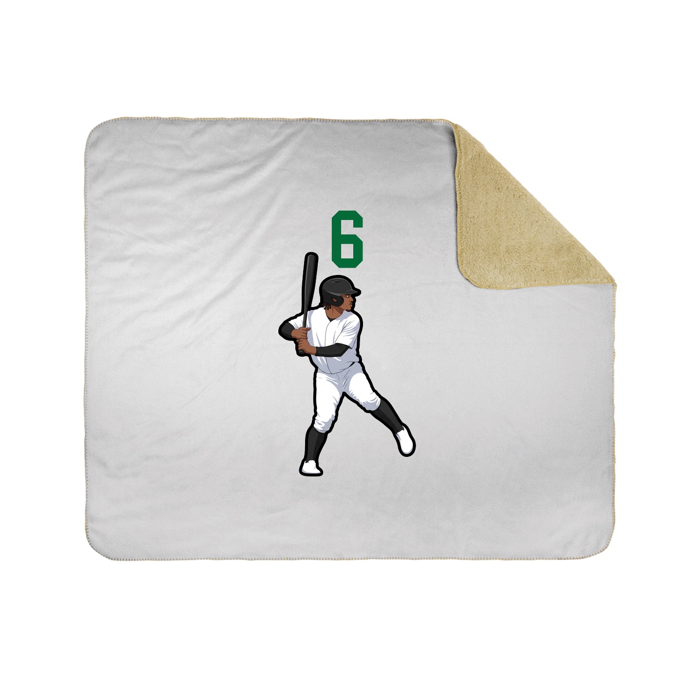 Throw Blanket — Number Top in White
