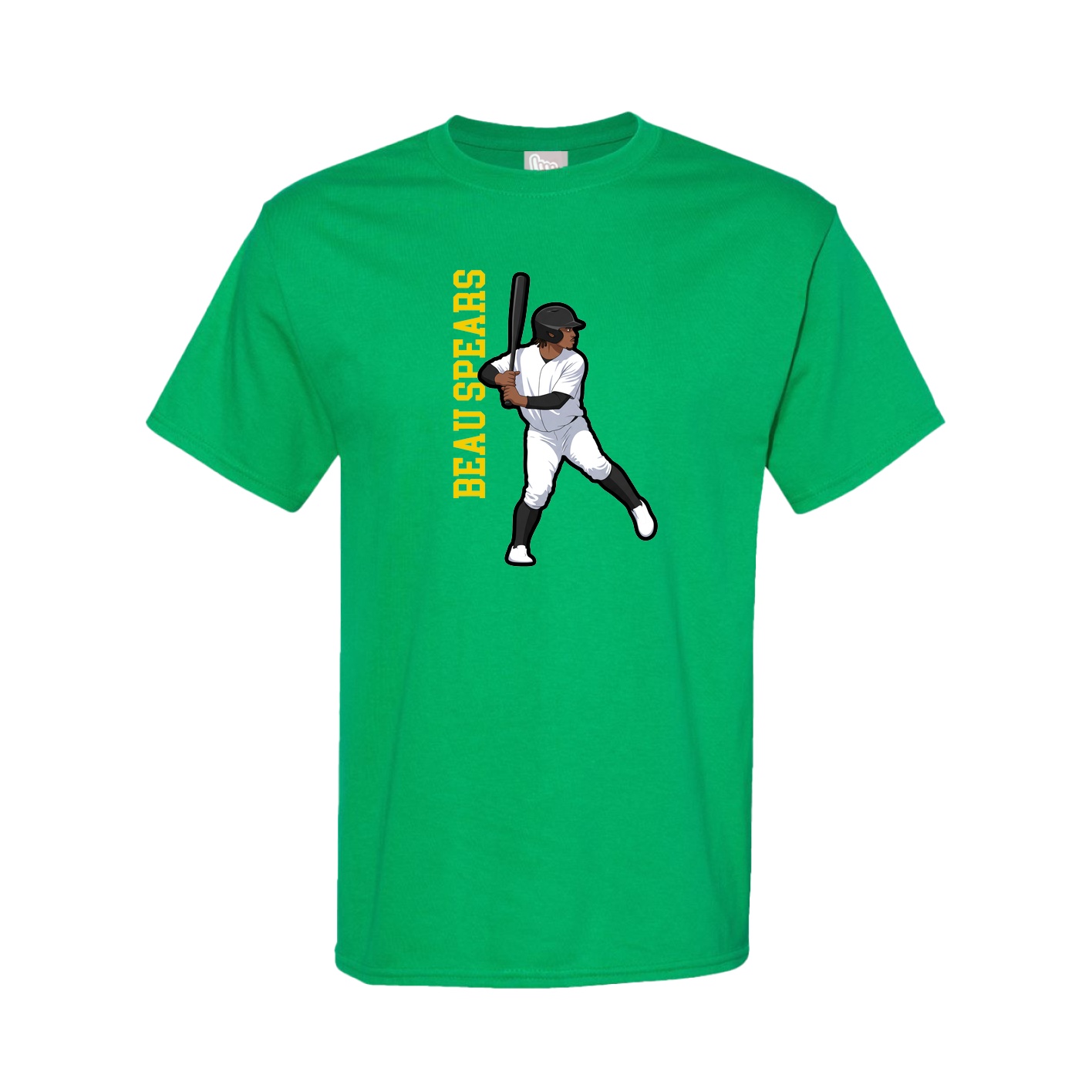 Tee — Name Vertical in Green