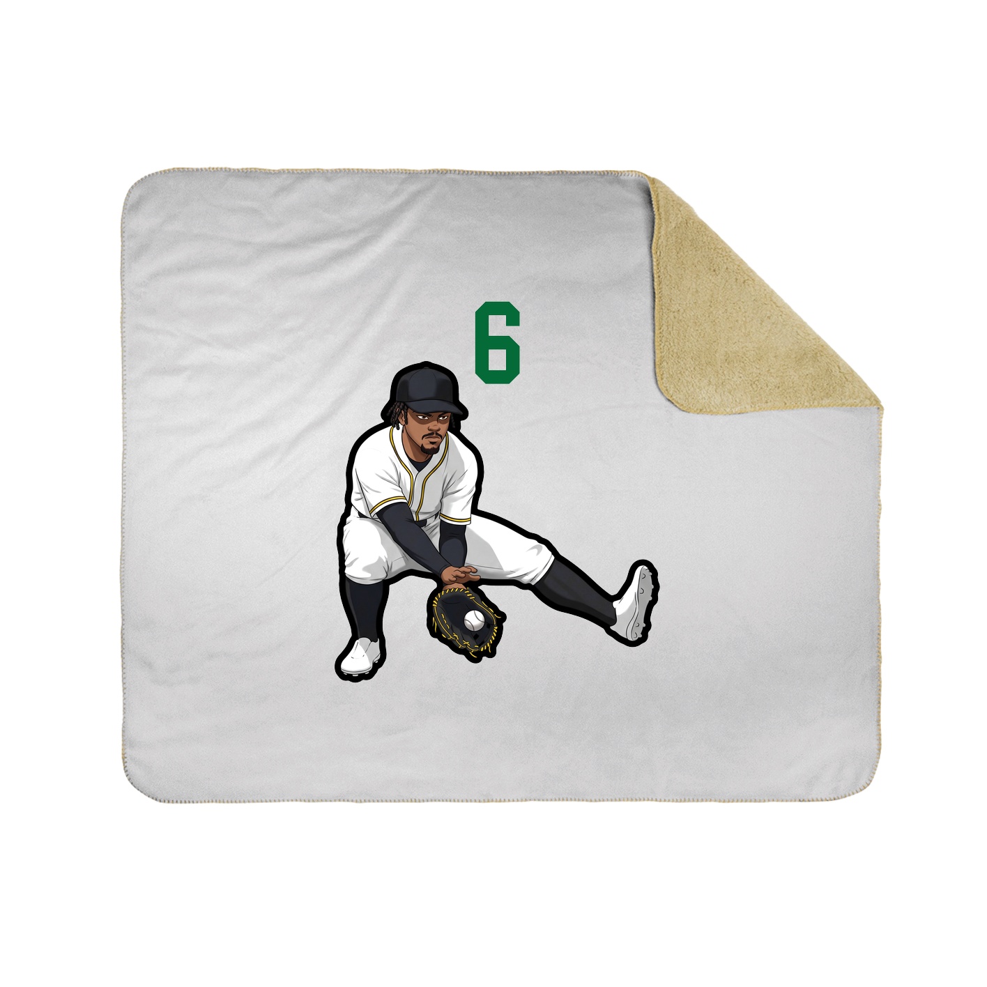 Throw Blanket — Number Top in White