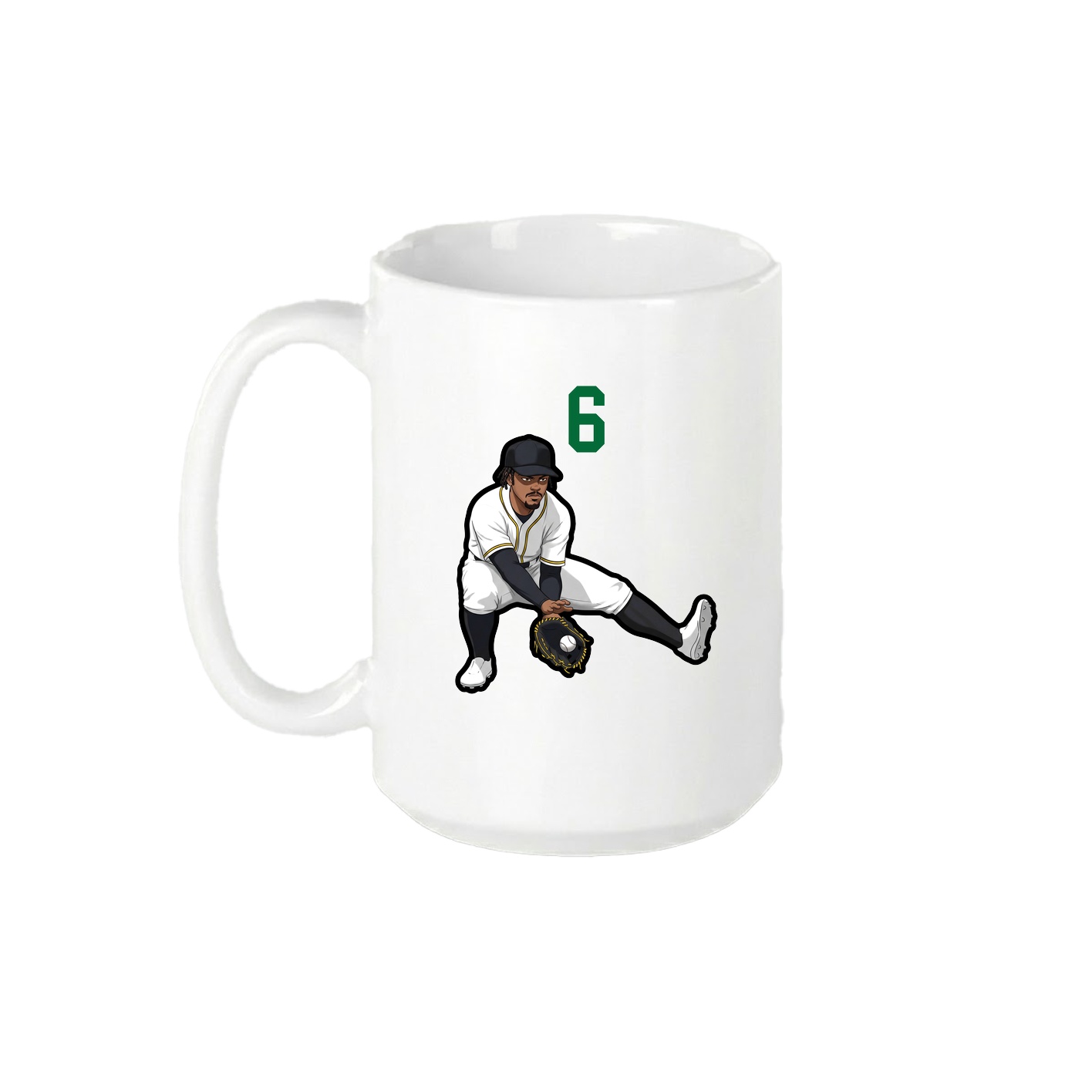 15oz Coffee Mug — Number Top in White