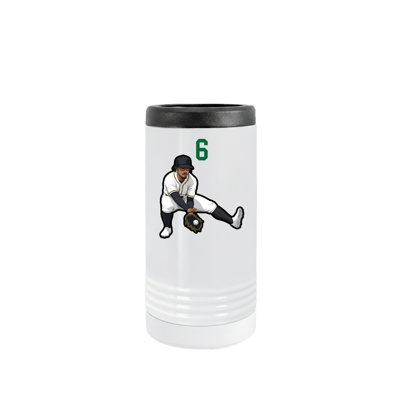 Slim Beverage Holder — Number Top in White