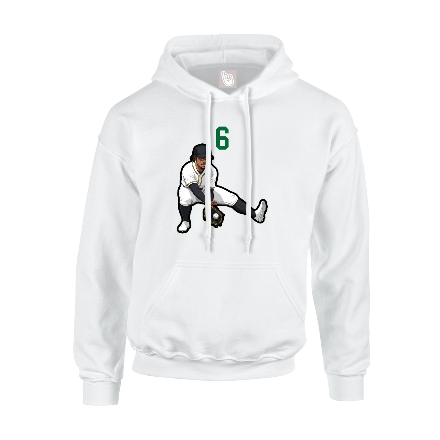 Hoodie — Number Top in White