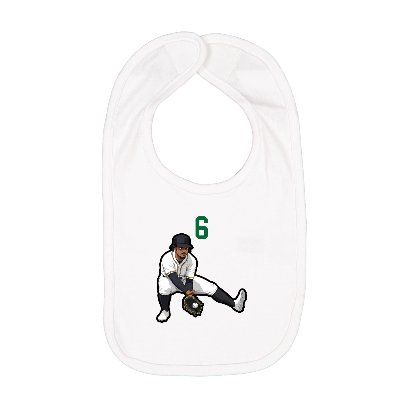 Infant Bib — Number Top in White