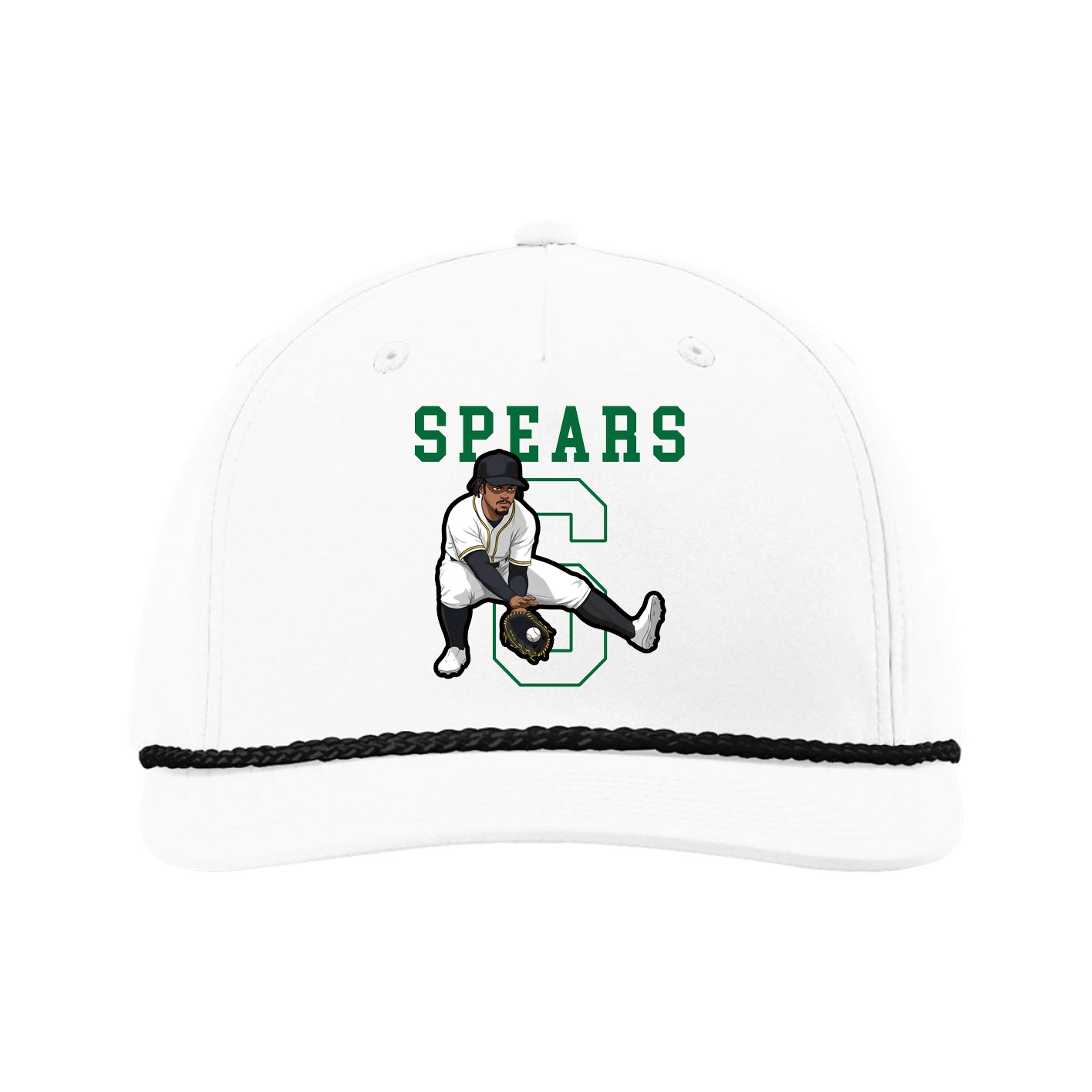 Five-Panel Classic Rope Cap — Shirsey in White