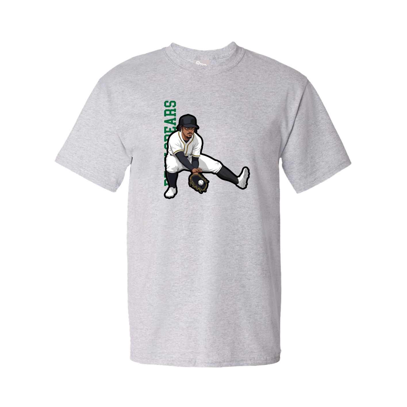 Youth Tee — Name Vertical in Grey