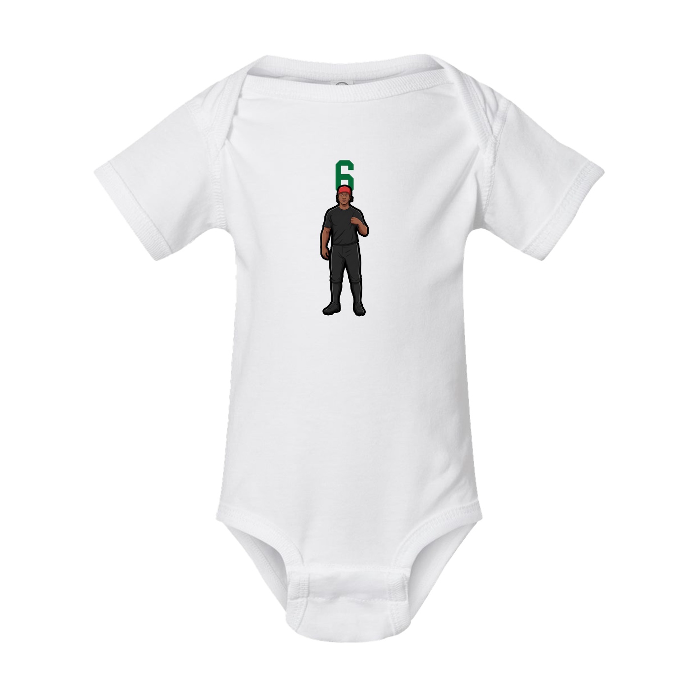 Baby Onesie — Number Top in White