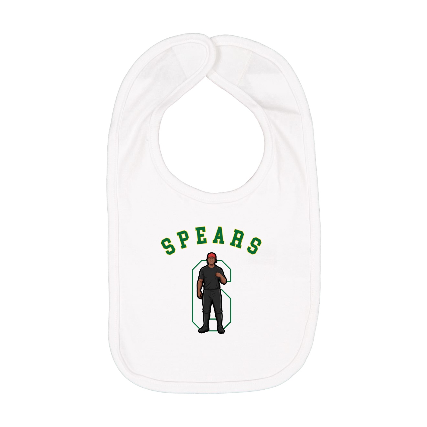 Infant Bib — Shirsey Arch in White