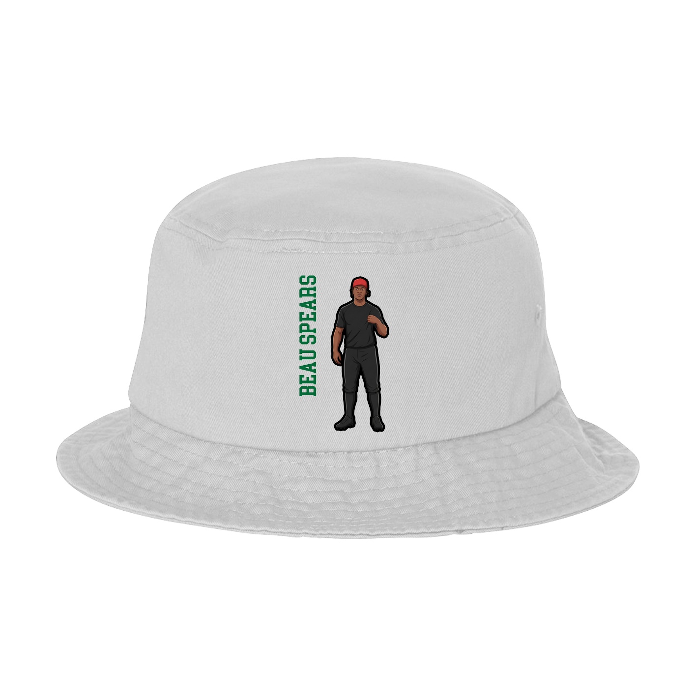 Bucket Cap — Name Vertical in White
