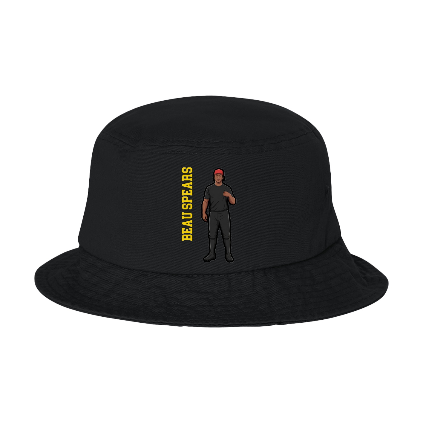 Bucket Cap — Name Vertical in Black