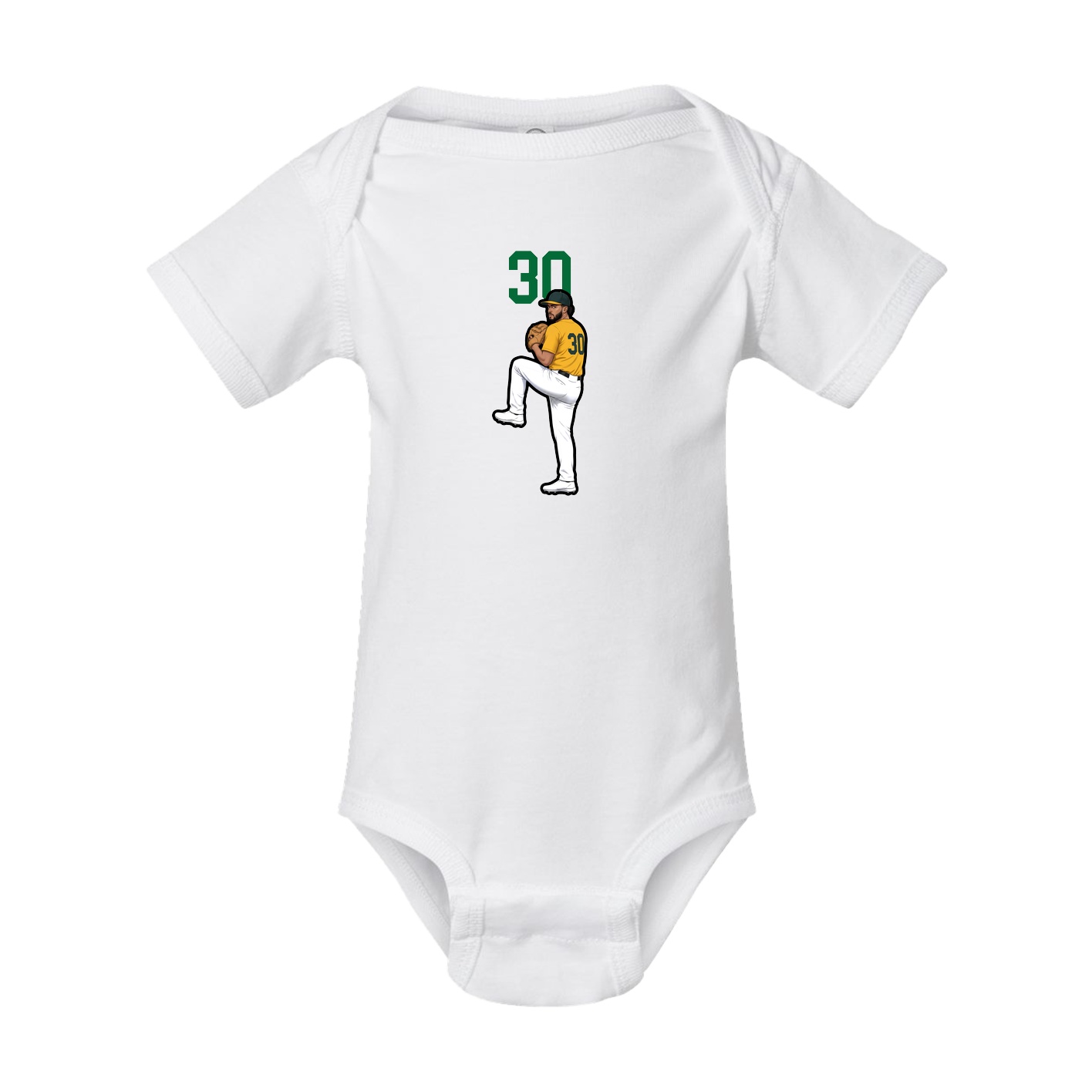 Baby Onesie — Number Top in White