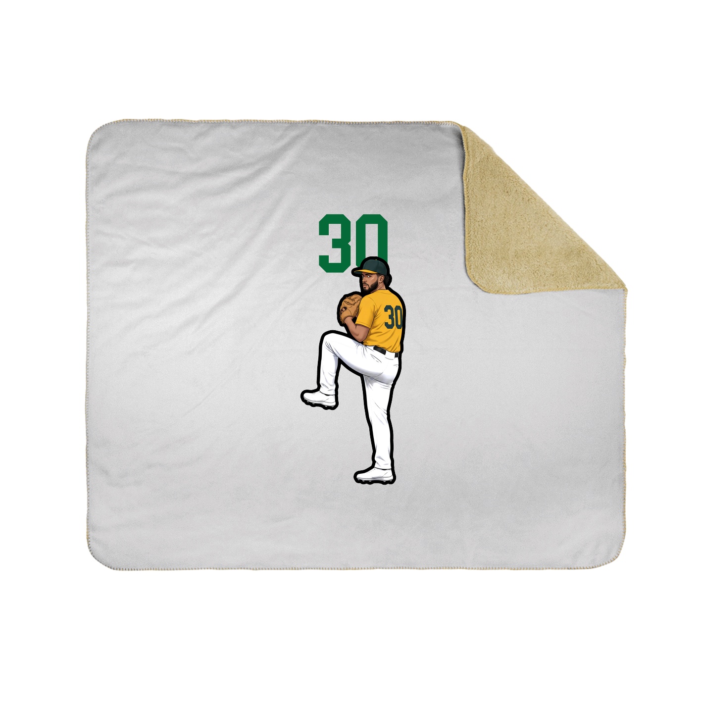 Throw Blanket — Number Top in White