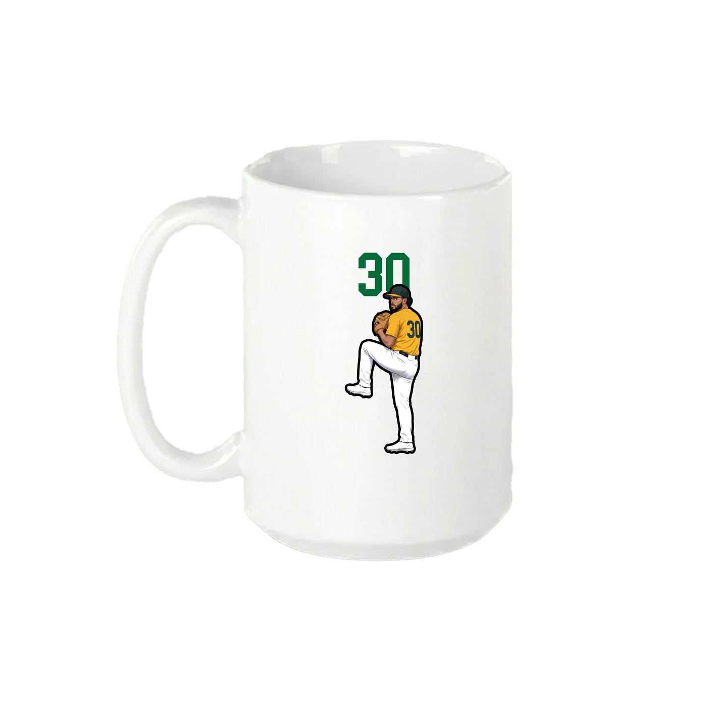 15oz Coffee Mug — Number Top in White