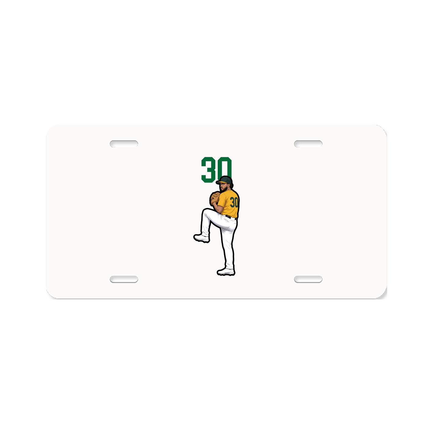 License Plate — Number Top in Classic
