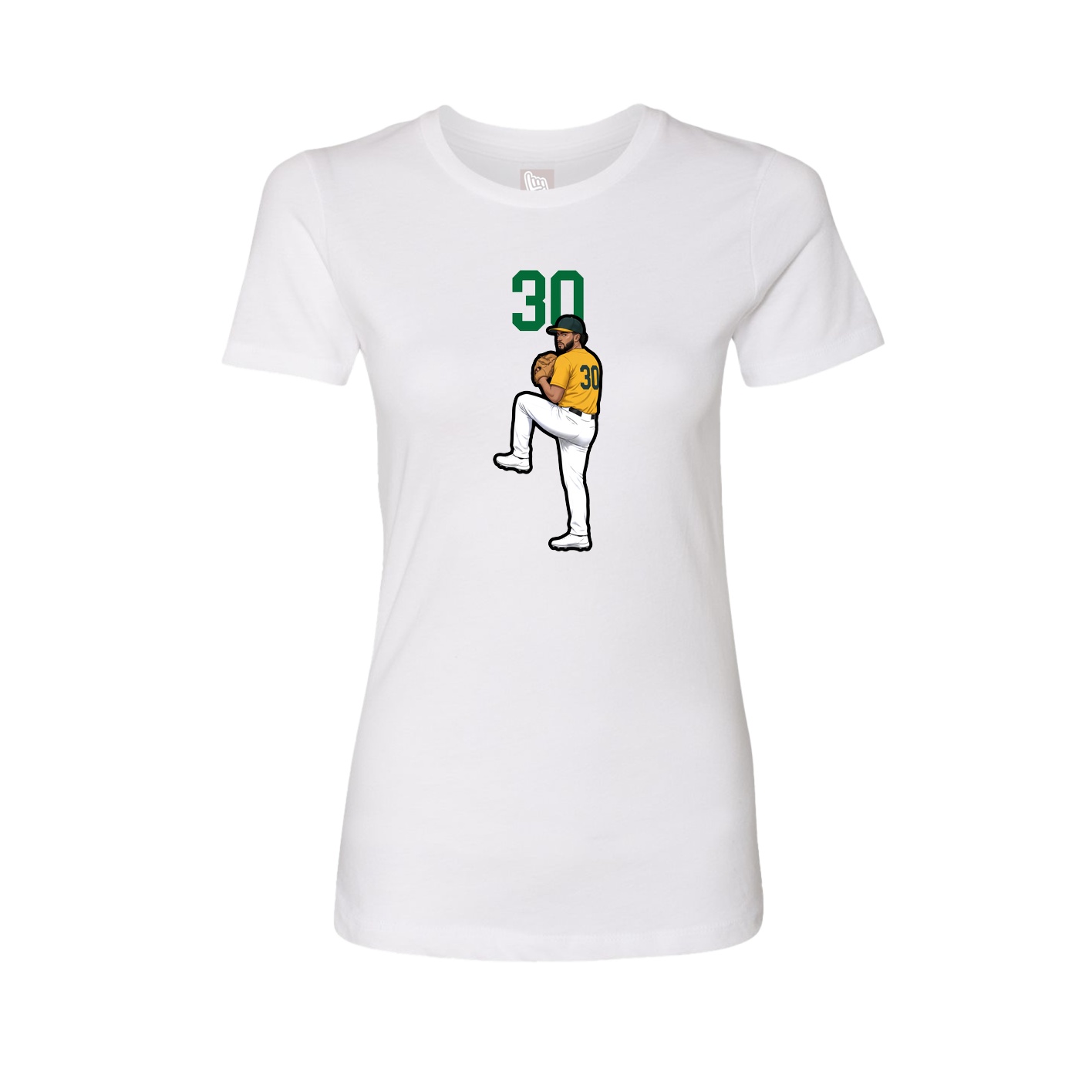 Fitted Women's Tee — Number Top in White