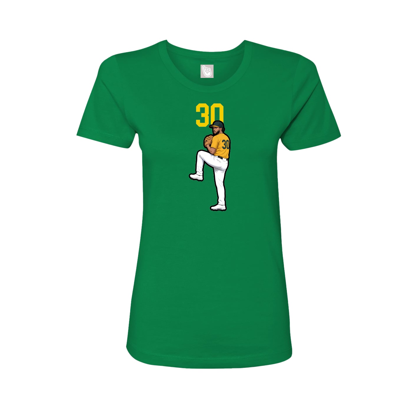 Womens Tee — Number Top in Green