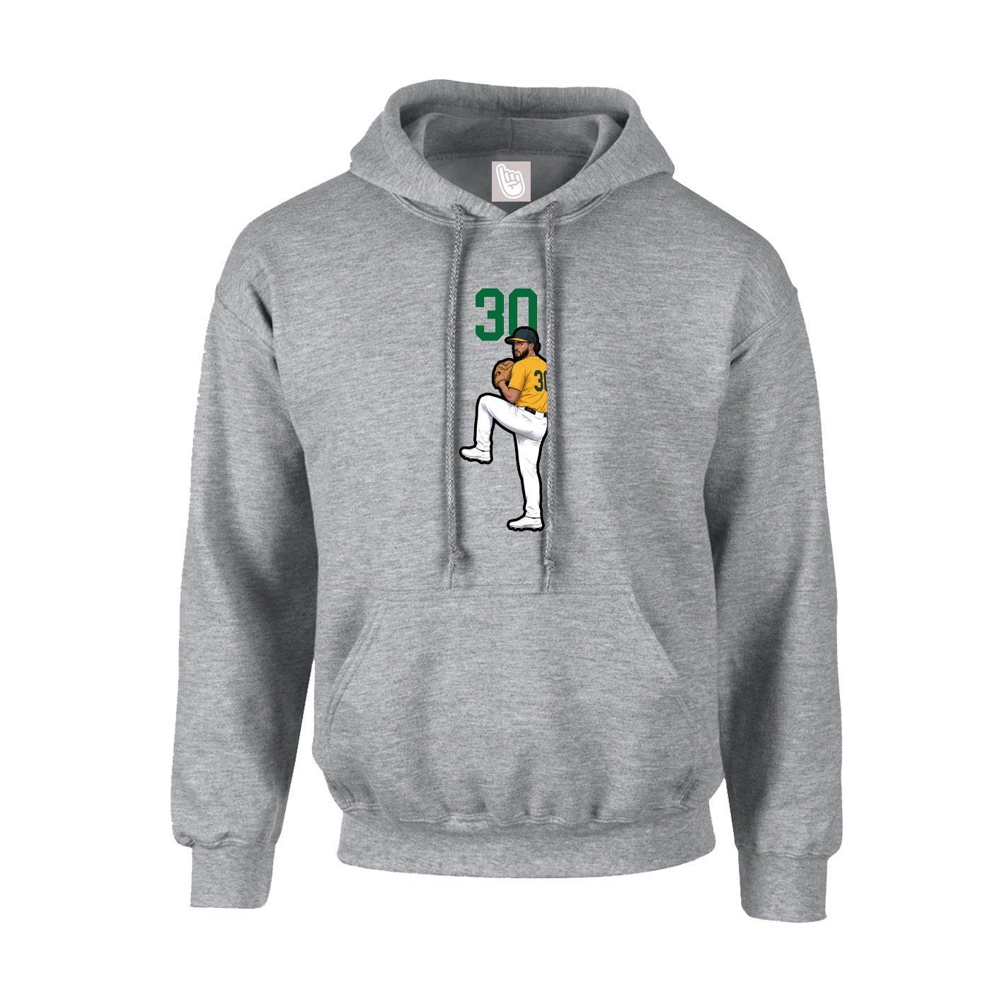 Youth Hoodie — Number Top in Grey