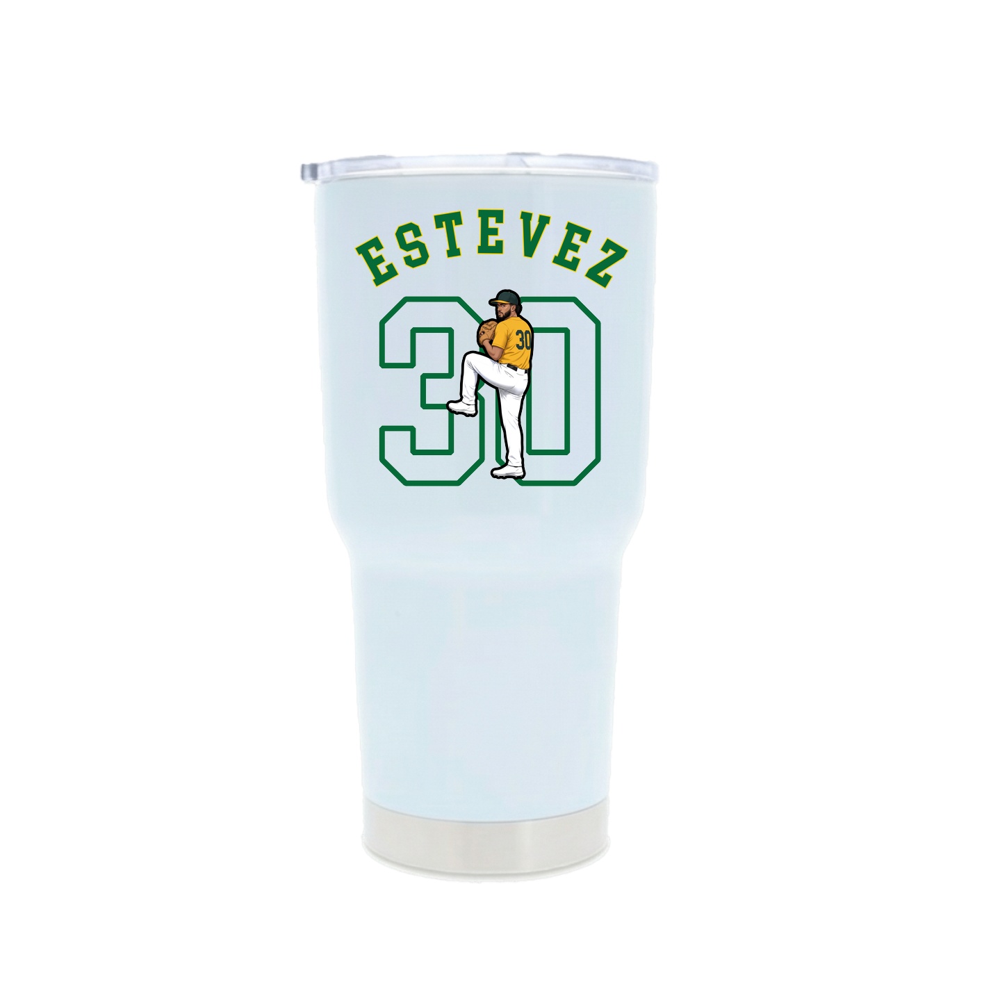 30oz Stainless Steel Tumbler — Shirsey Arch in White