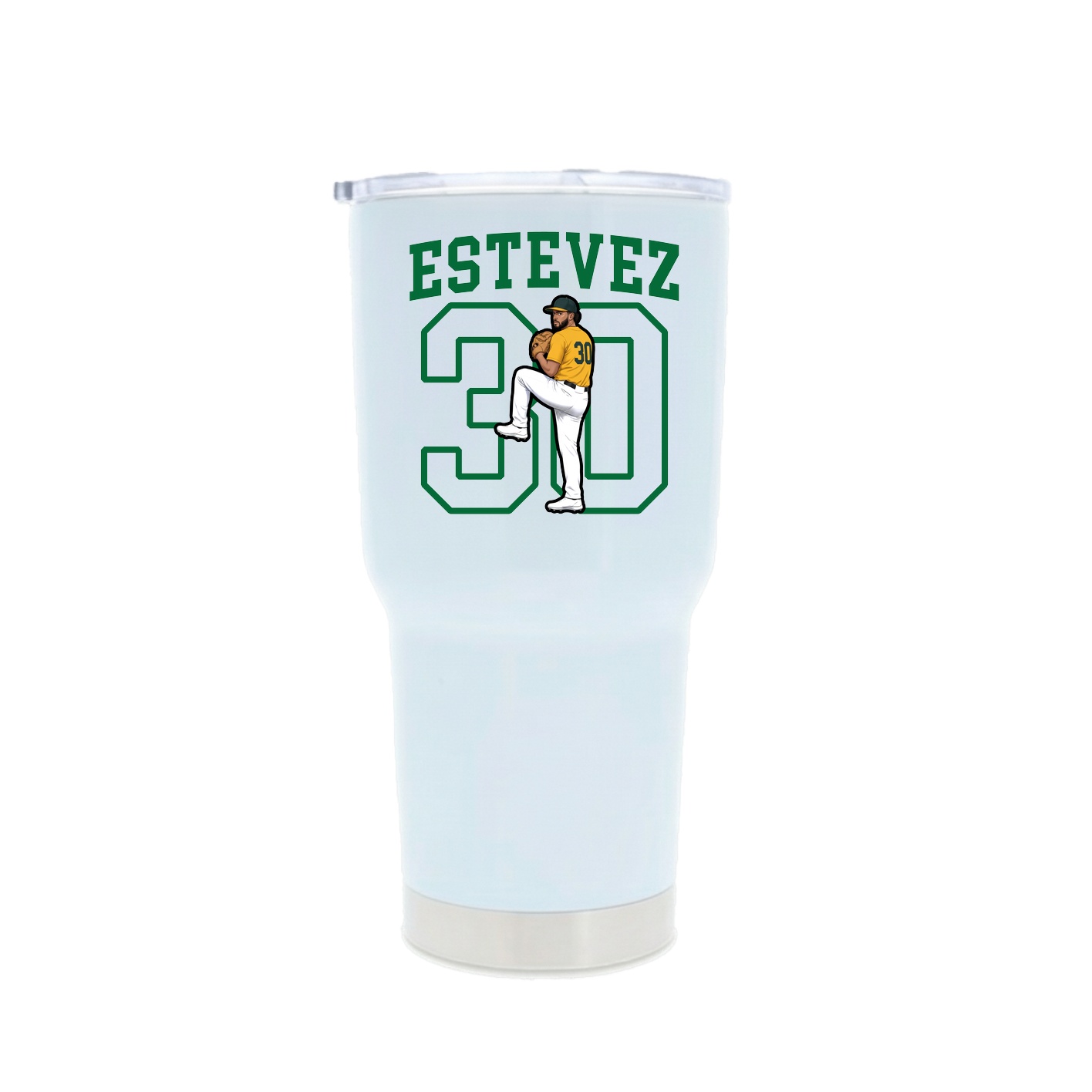 30oz Stainless Steel Tumbler — Shirsey in White