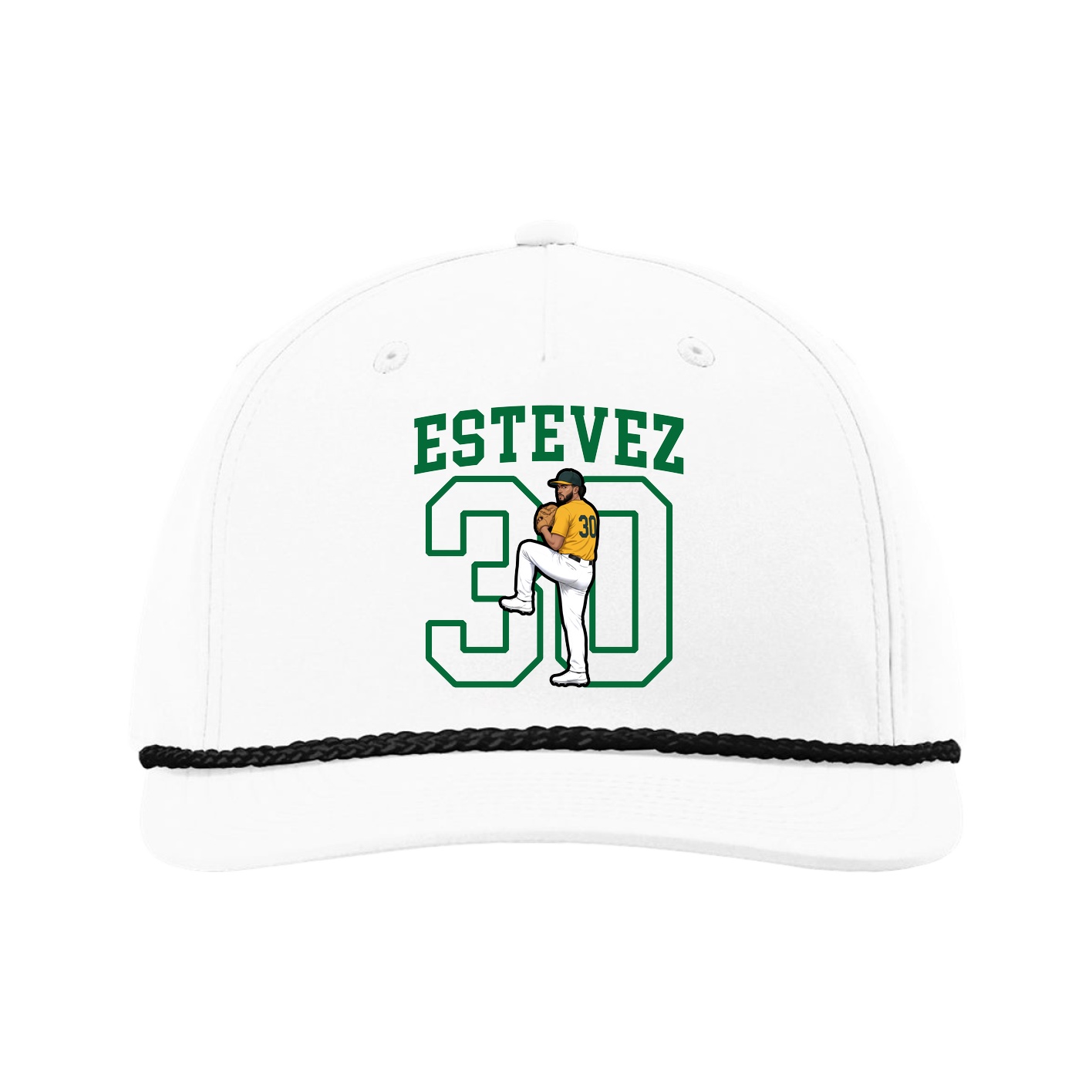 Five-Panel Classic Rope Cap — Shirsey in White