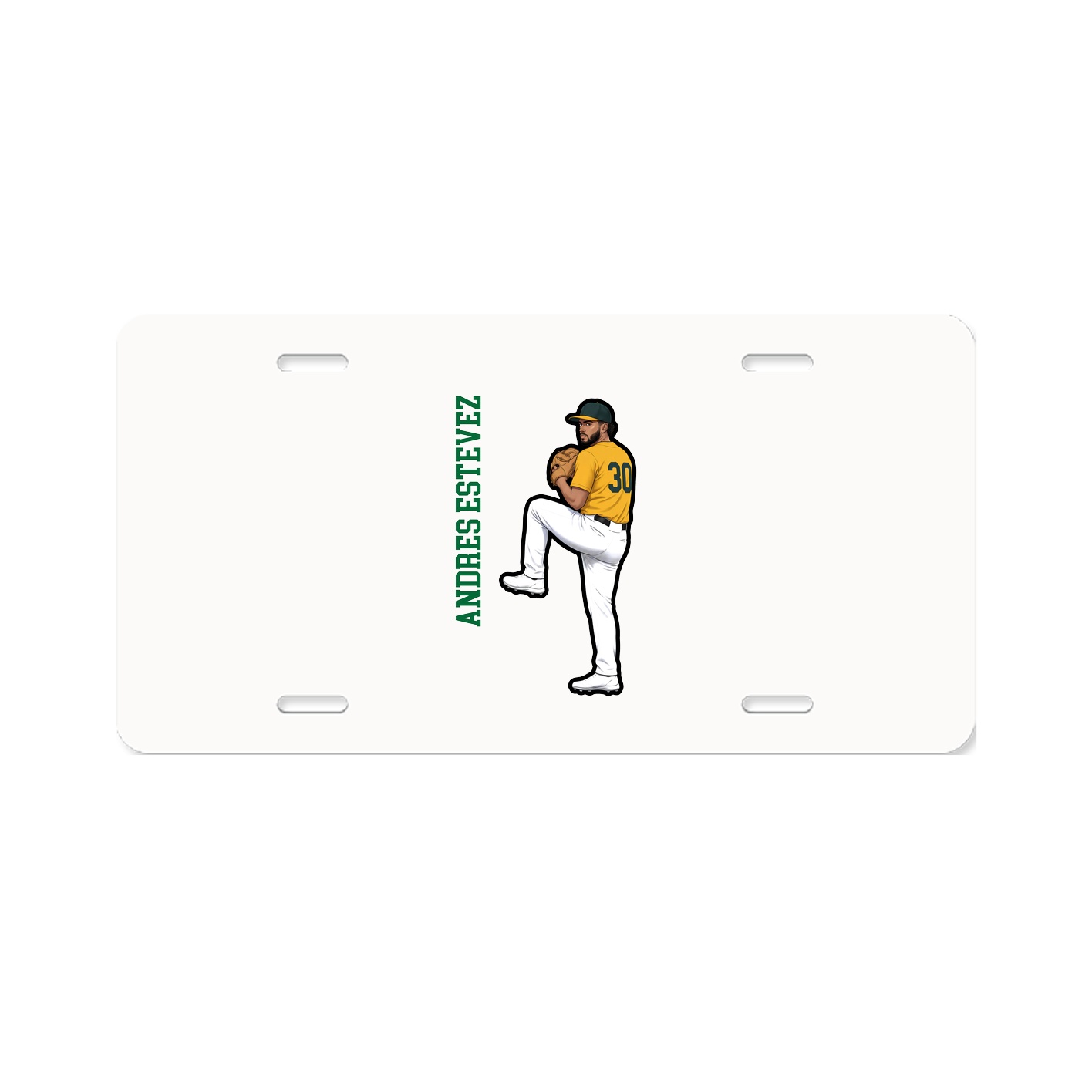 License Plate — Name Vertical in Classic