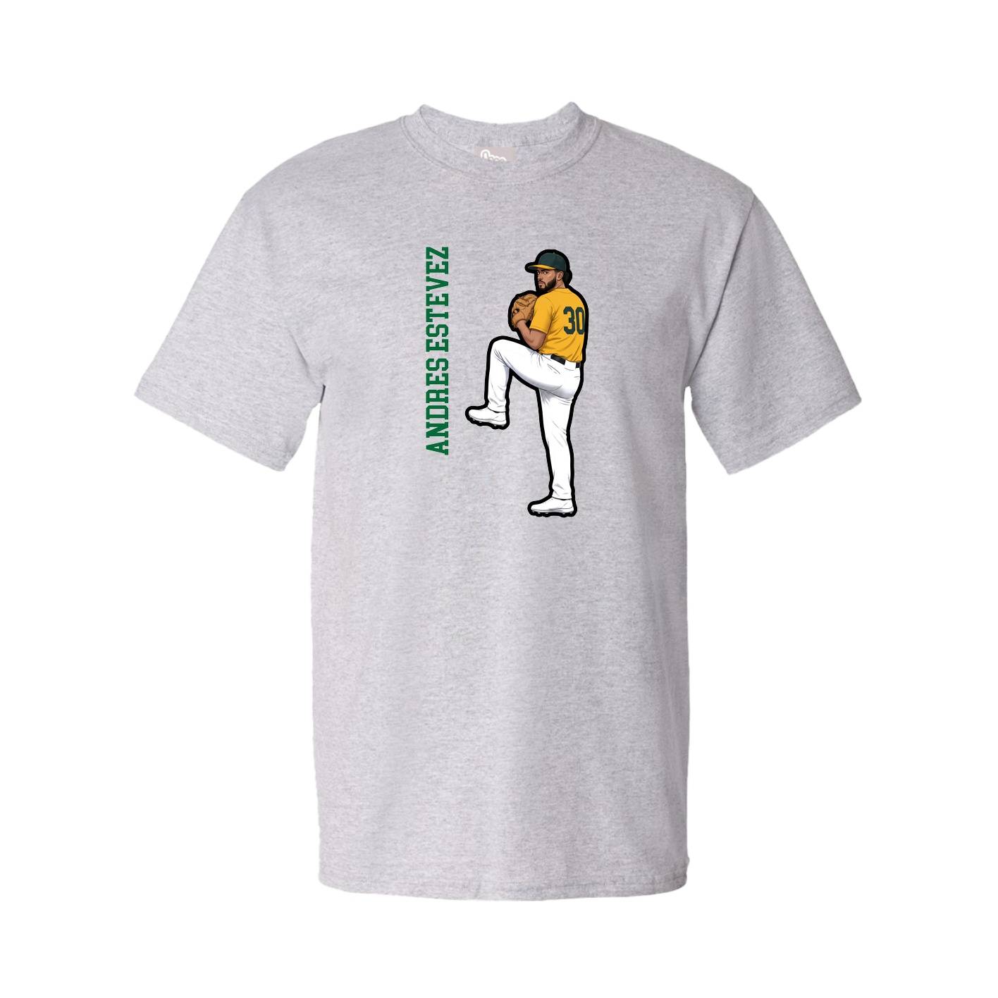 Tee — Name Vertical in Grey