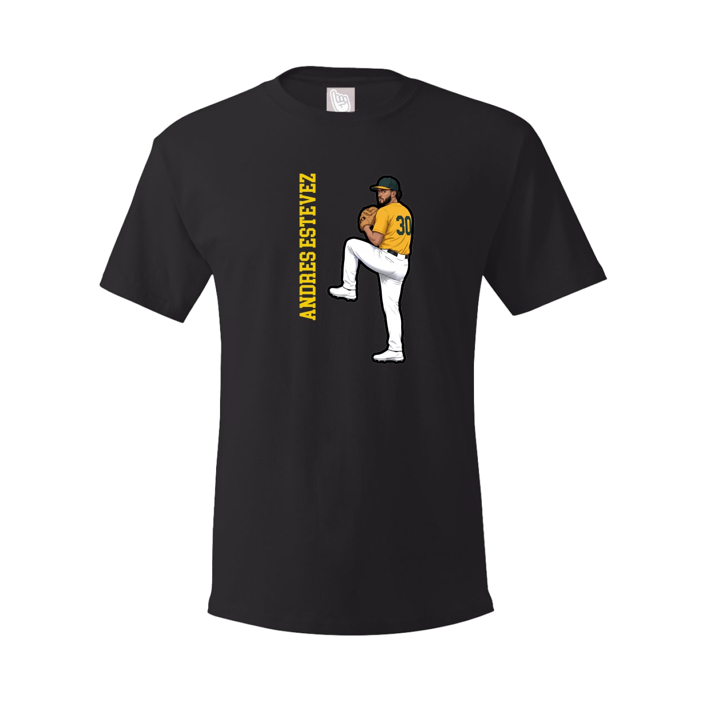 Youth Tee — Name Vertical in Black