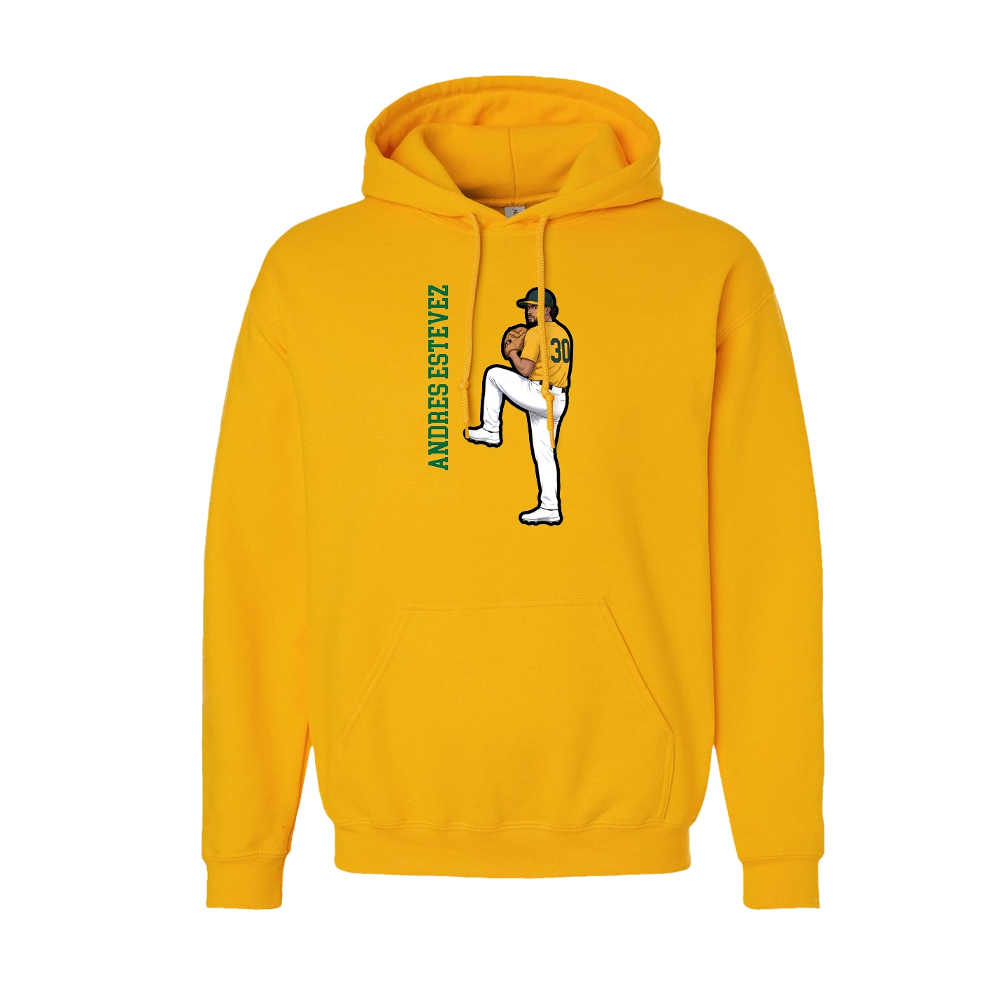 Hoodie — Name Vertical in Gold