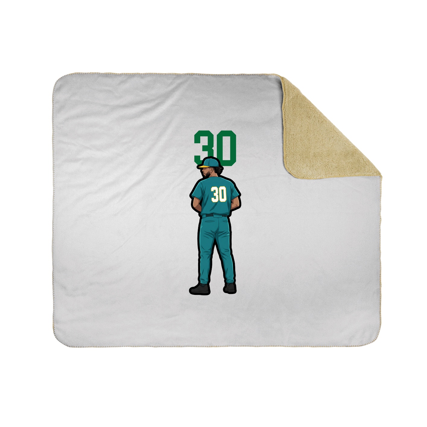 Throw Blanket — Number Top in White