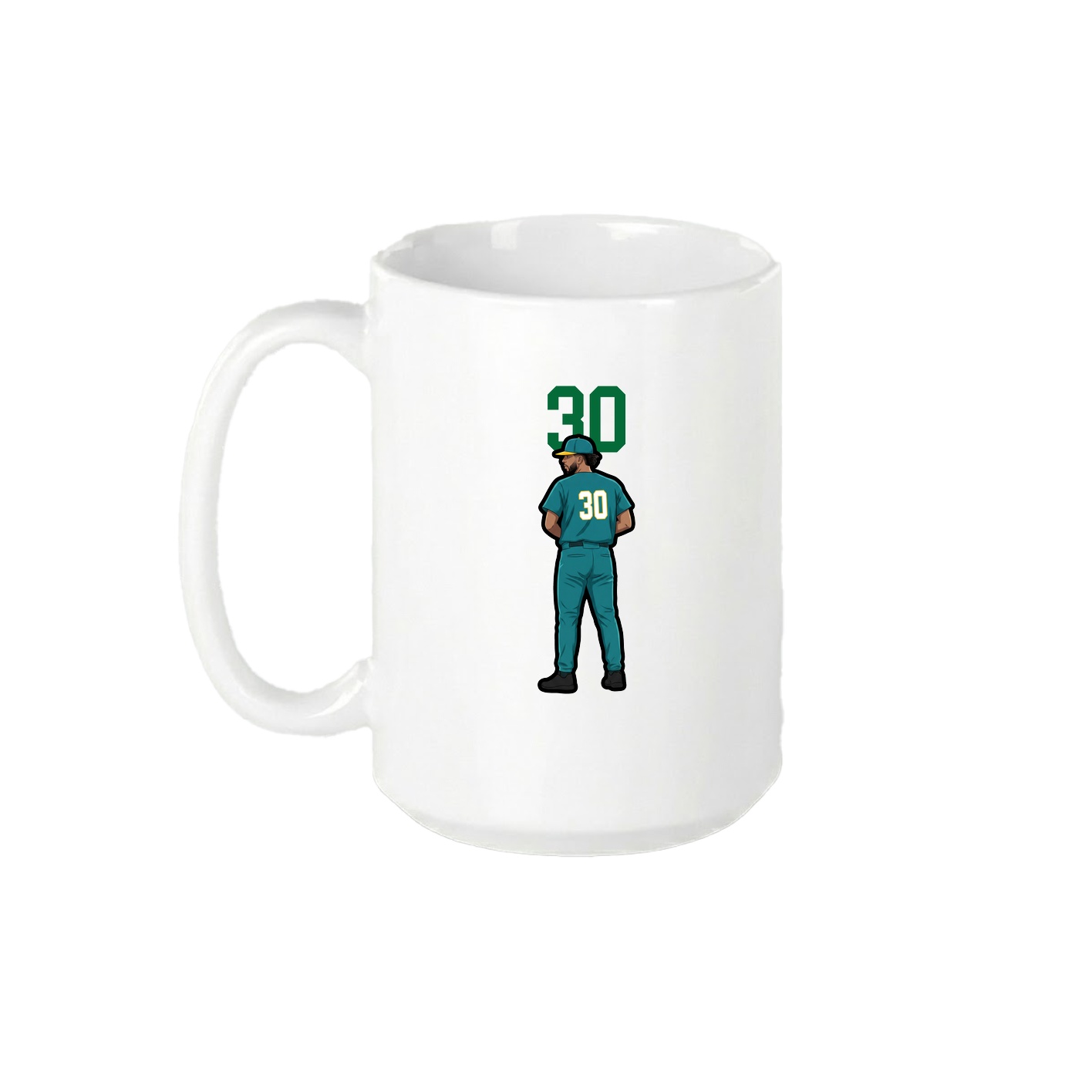 15oz Coffee Mug — Number Top in White