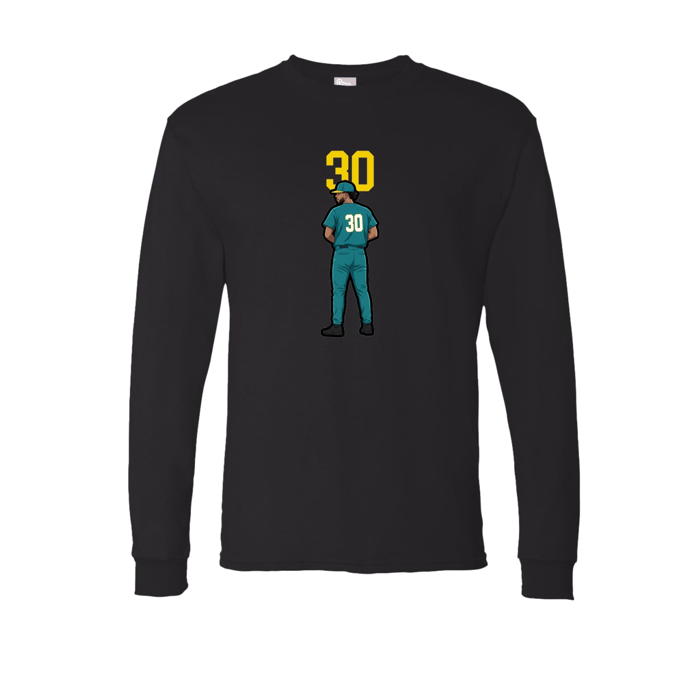 Long Sleeve Tee — Number Top in Black