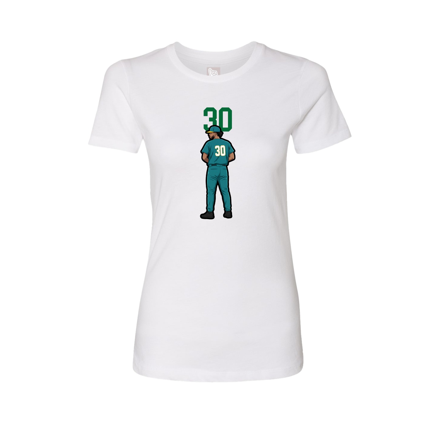 Womens Tee — Number Top in White