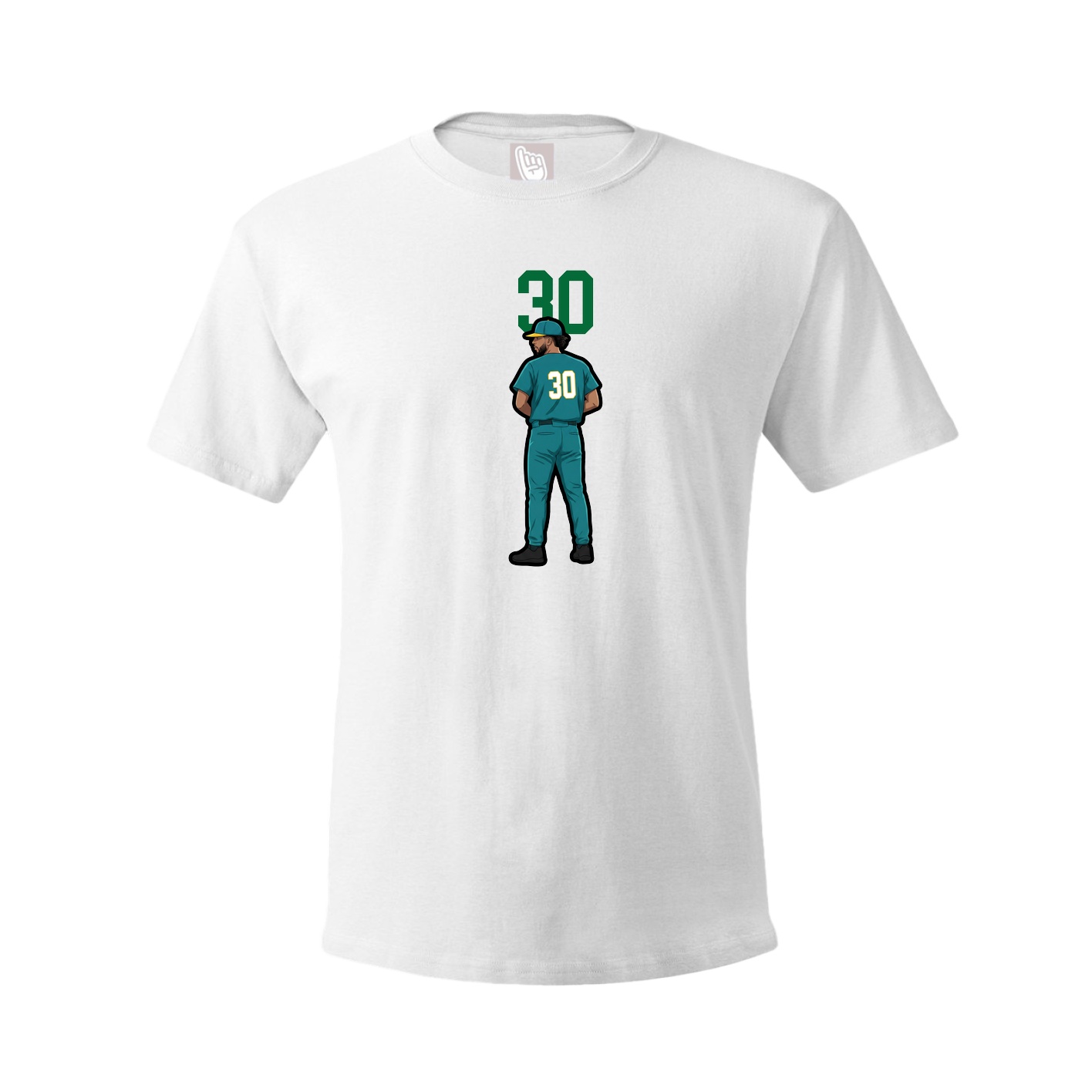 Youth Tee — Number Top in White