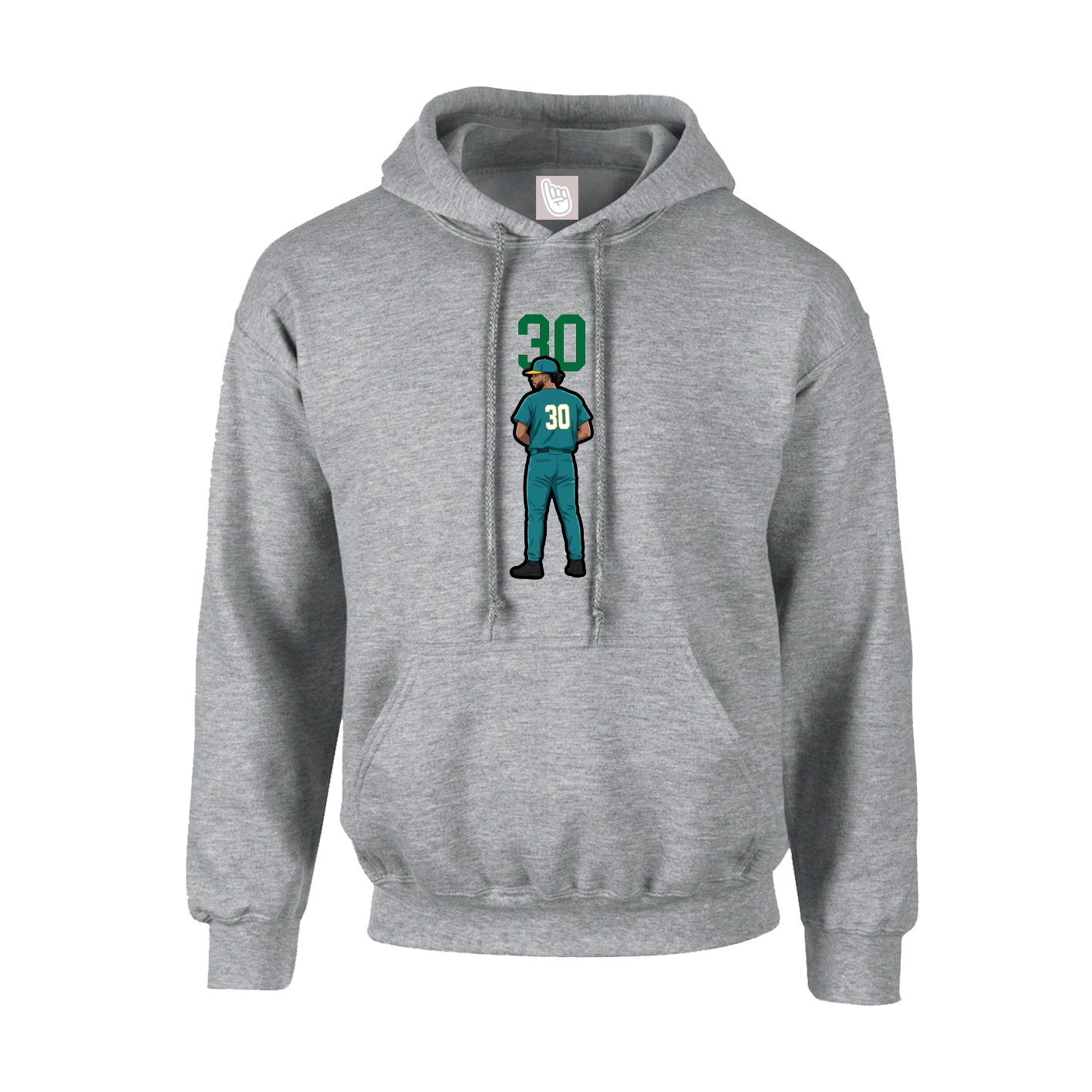 Youth Hoodie — Number Top in Grey