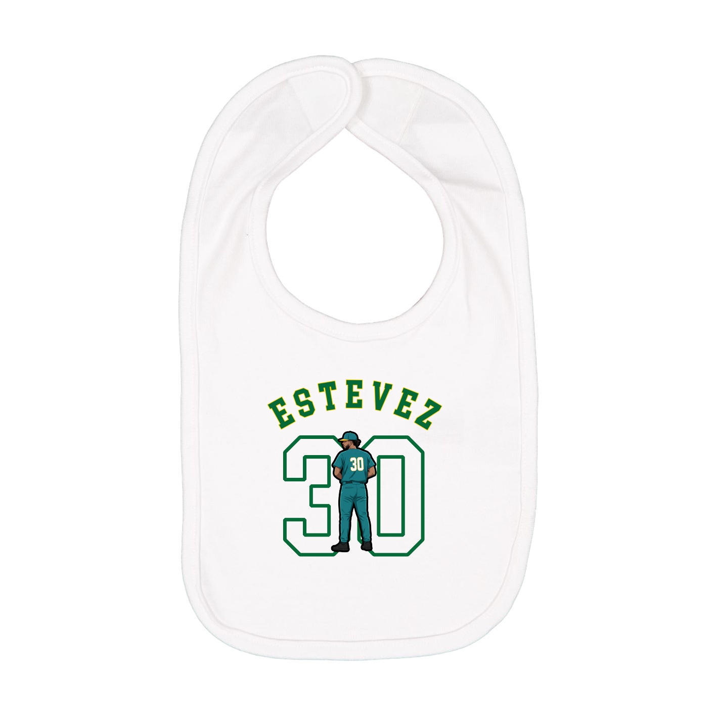 Infant Bib — Shirsey Arch in White