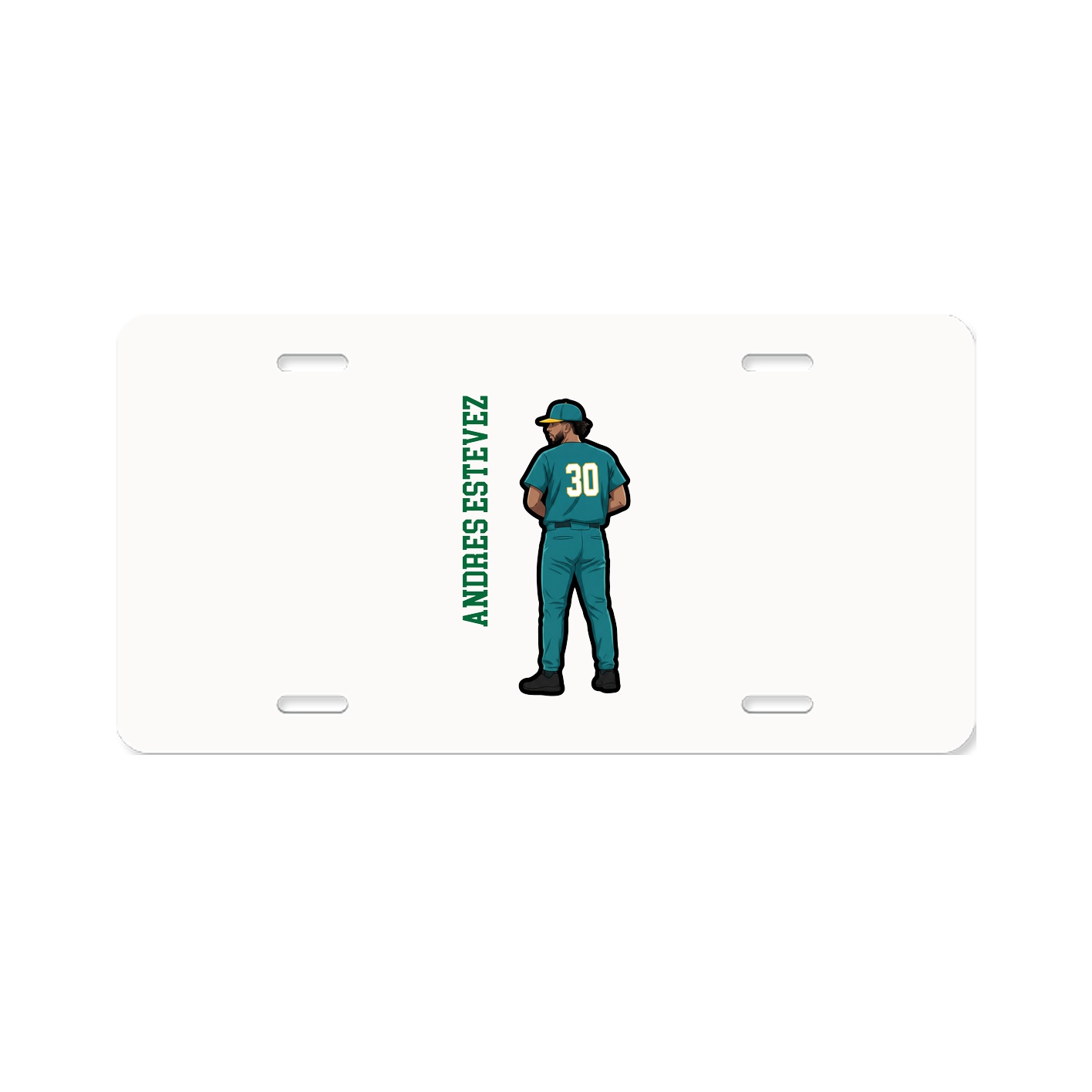 License Plate — Name Vertical in Classic