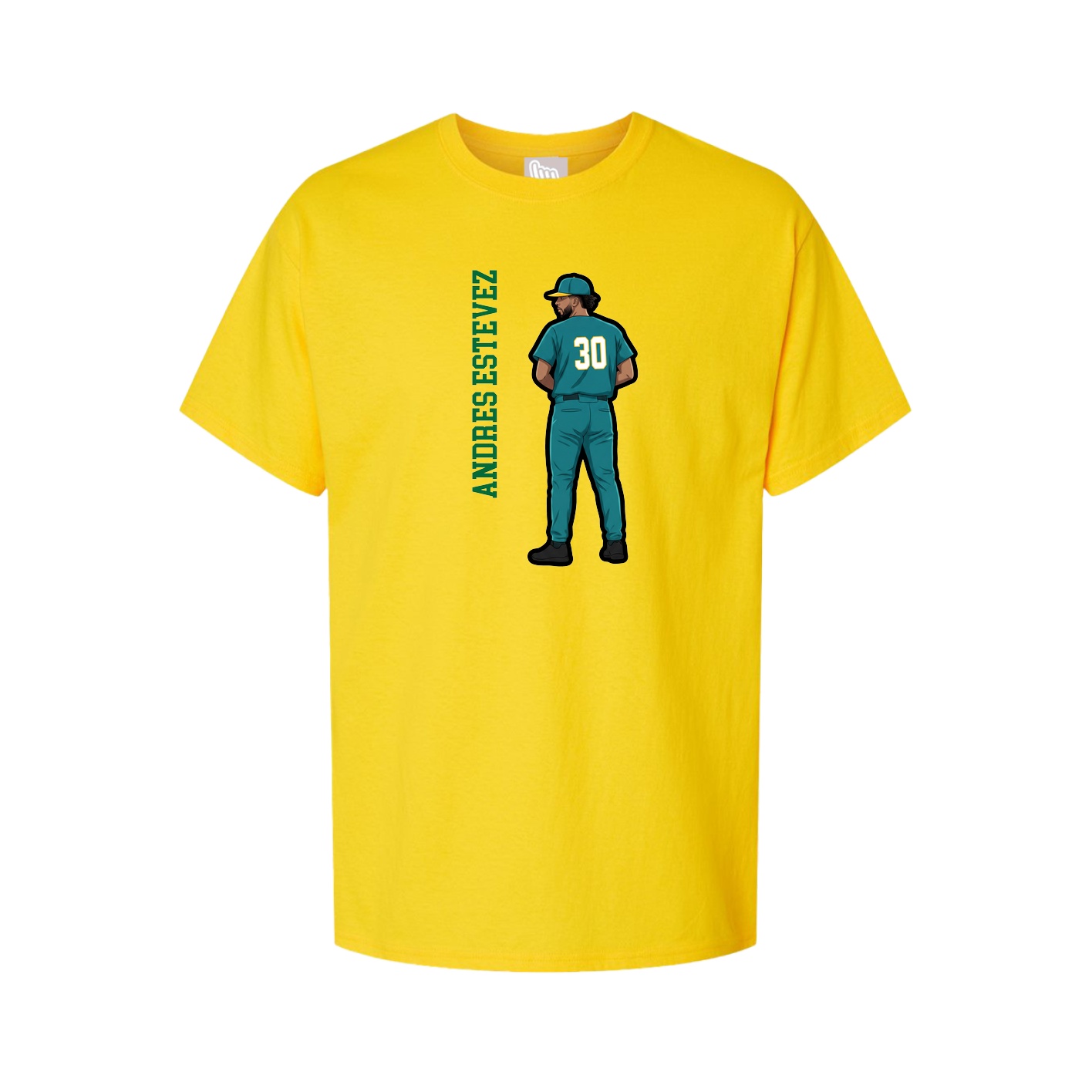 Youth Tee — Name Vertical in Gold