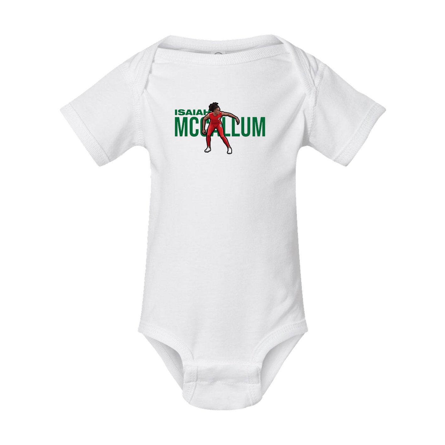 Baby Onesie — Player Name in White