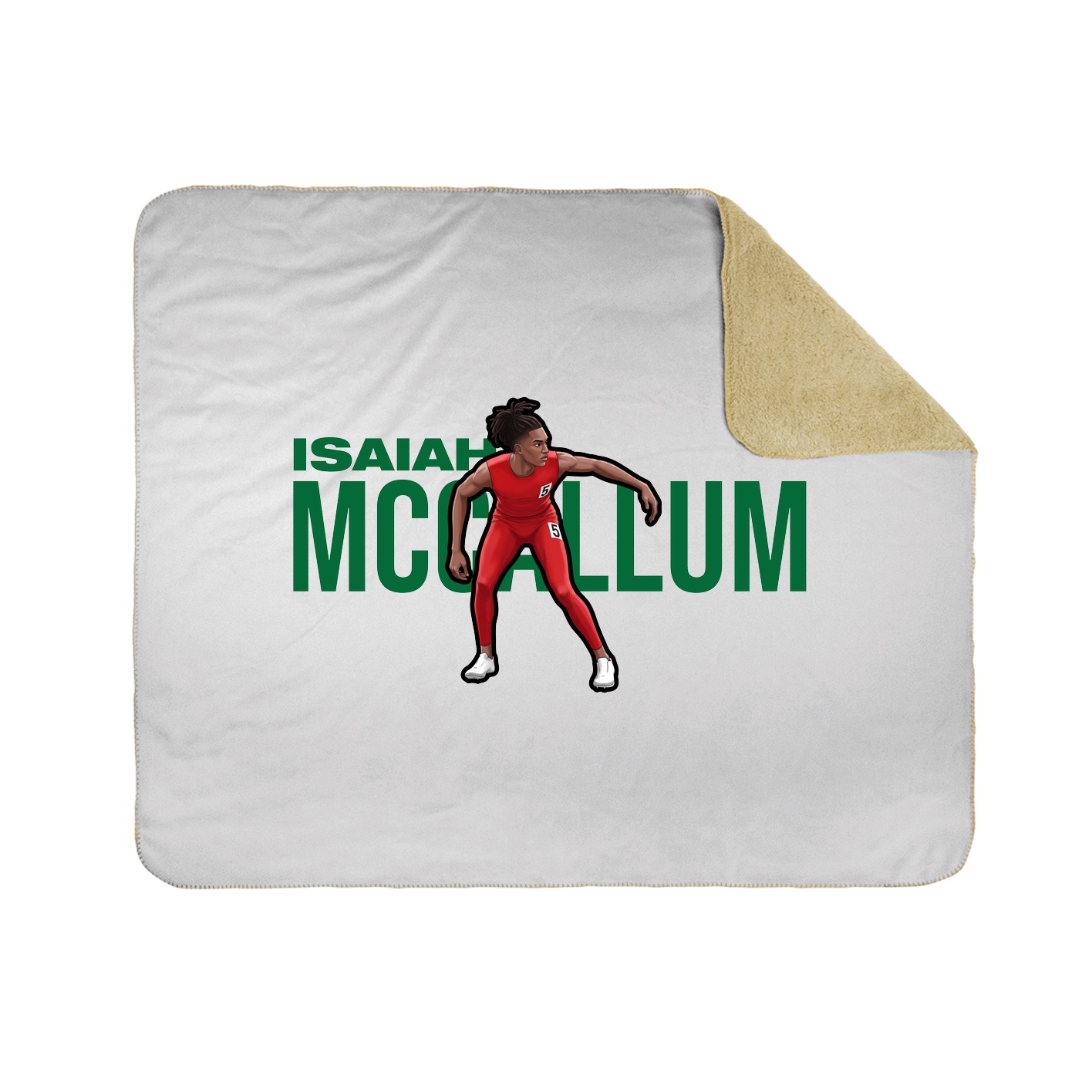 Throw Blanket — Player Name in White