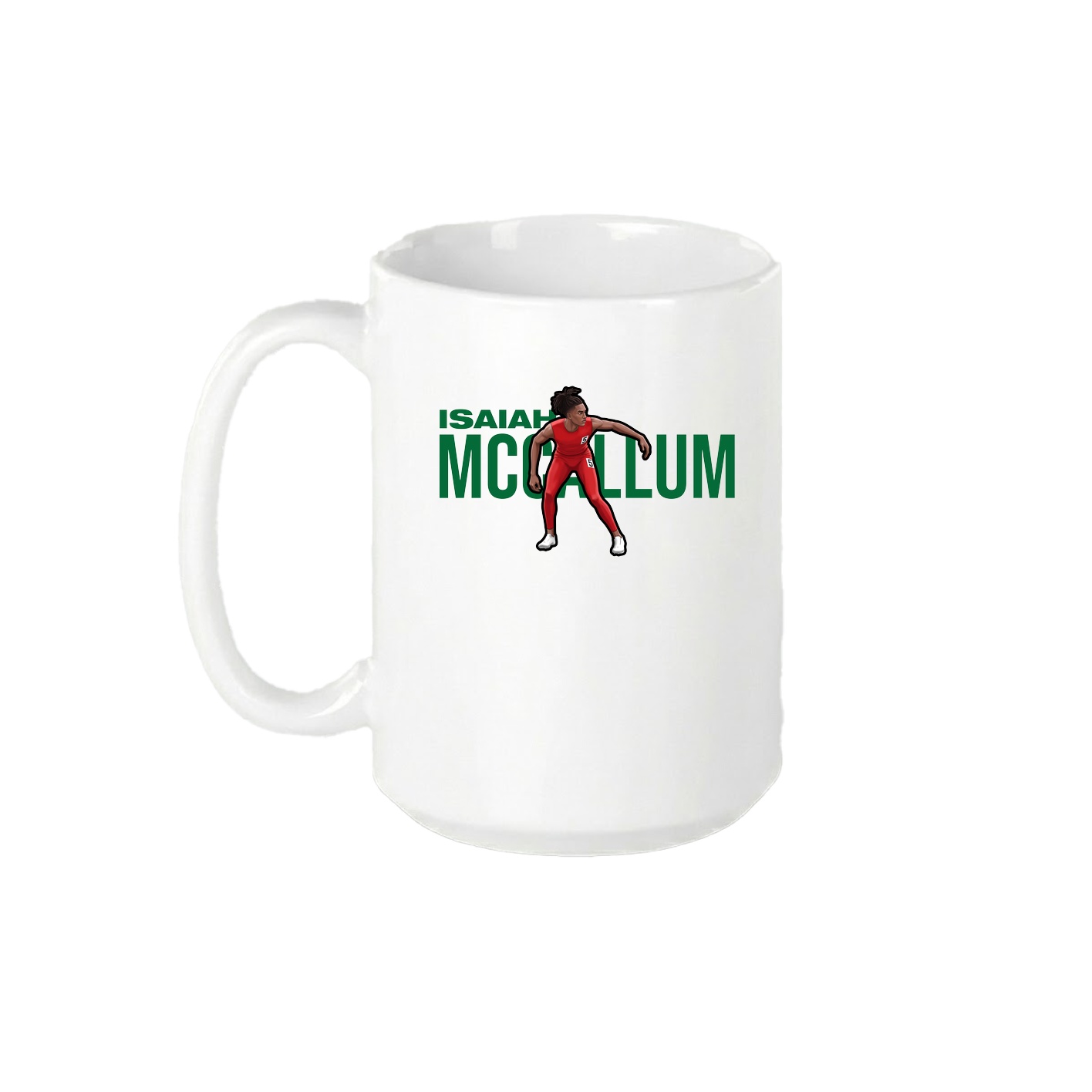 15oz Coffee Mug — Player Name in White