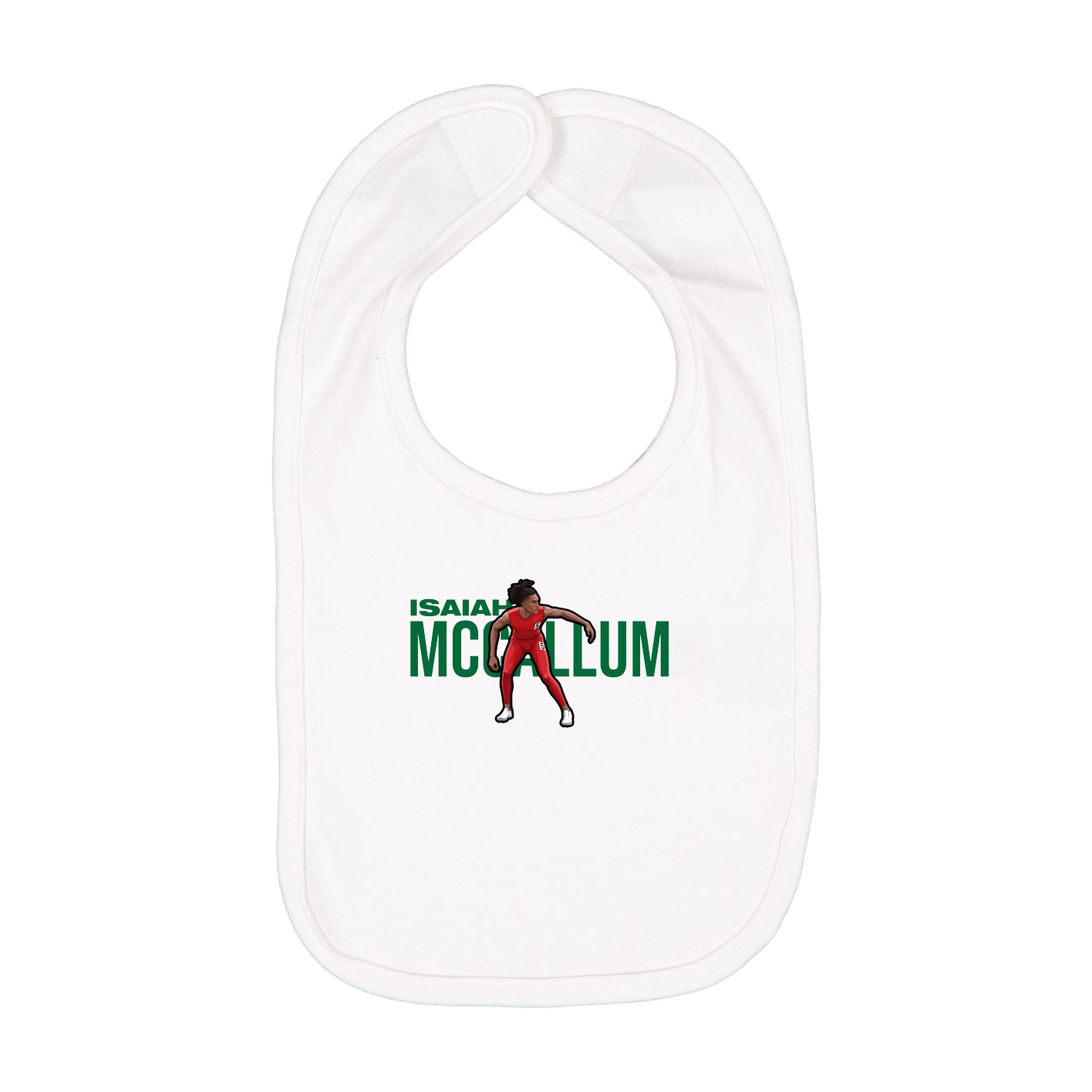 Infant Bib — Player Name in White