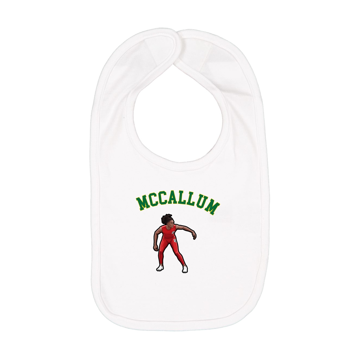 Infant Bib — Shirsey Arch in White