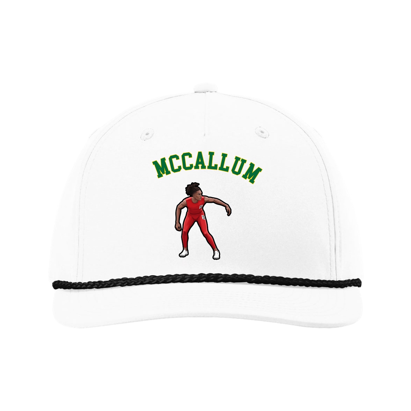 Five-Panel Classic Rope Cap — Shirsey Arch in White