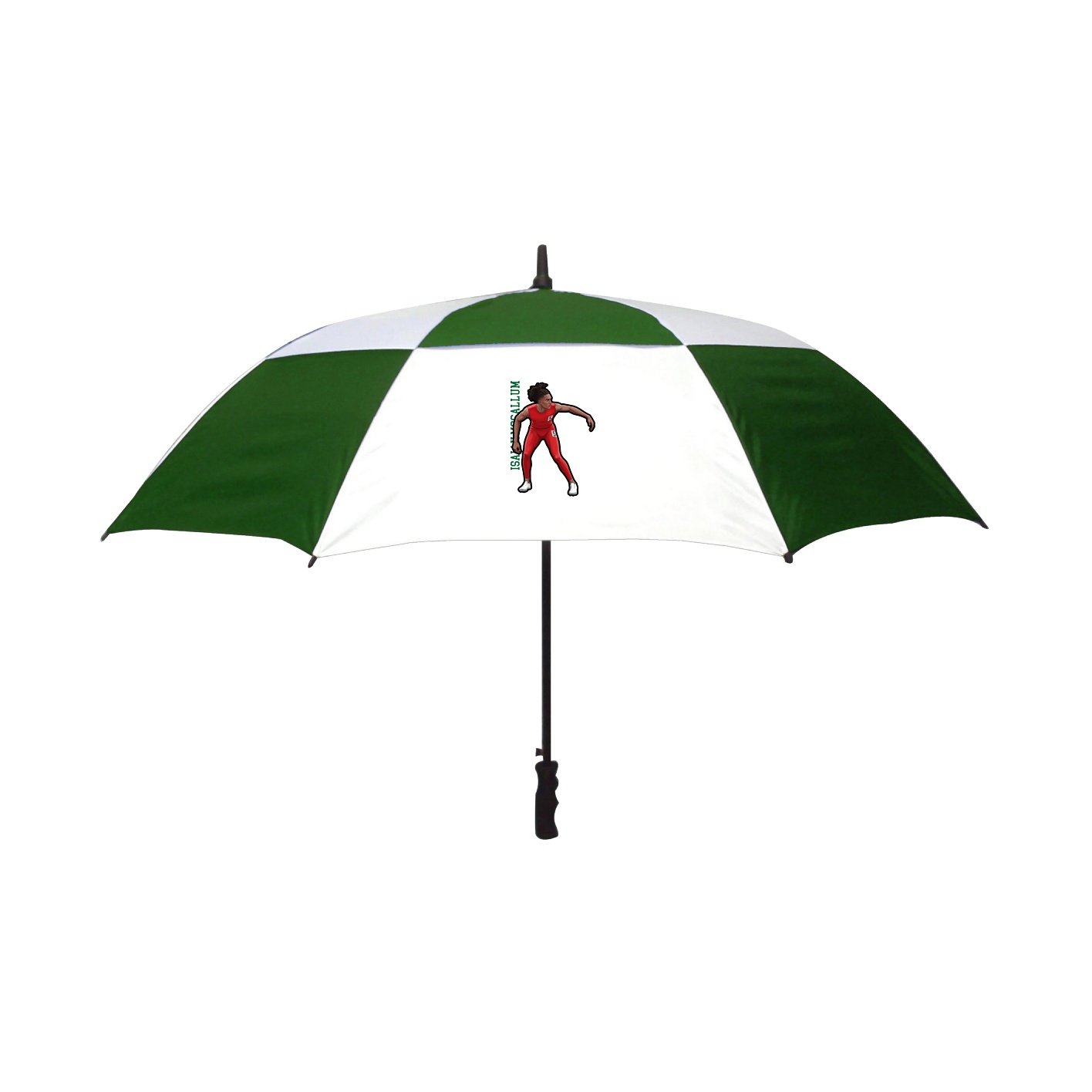 Golf Umbrella — Name Vertical in White