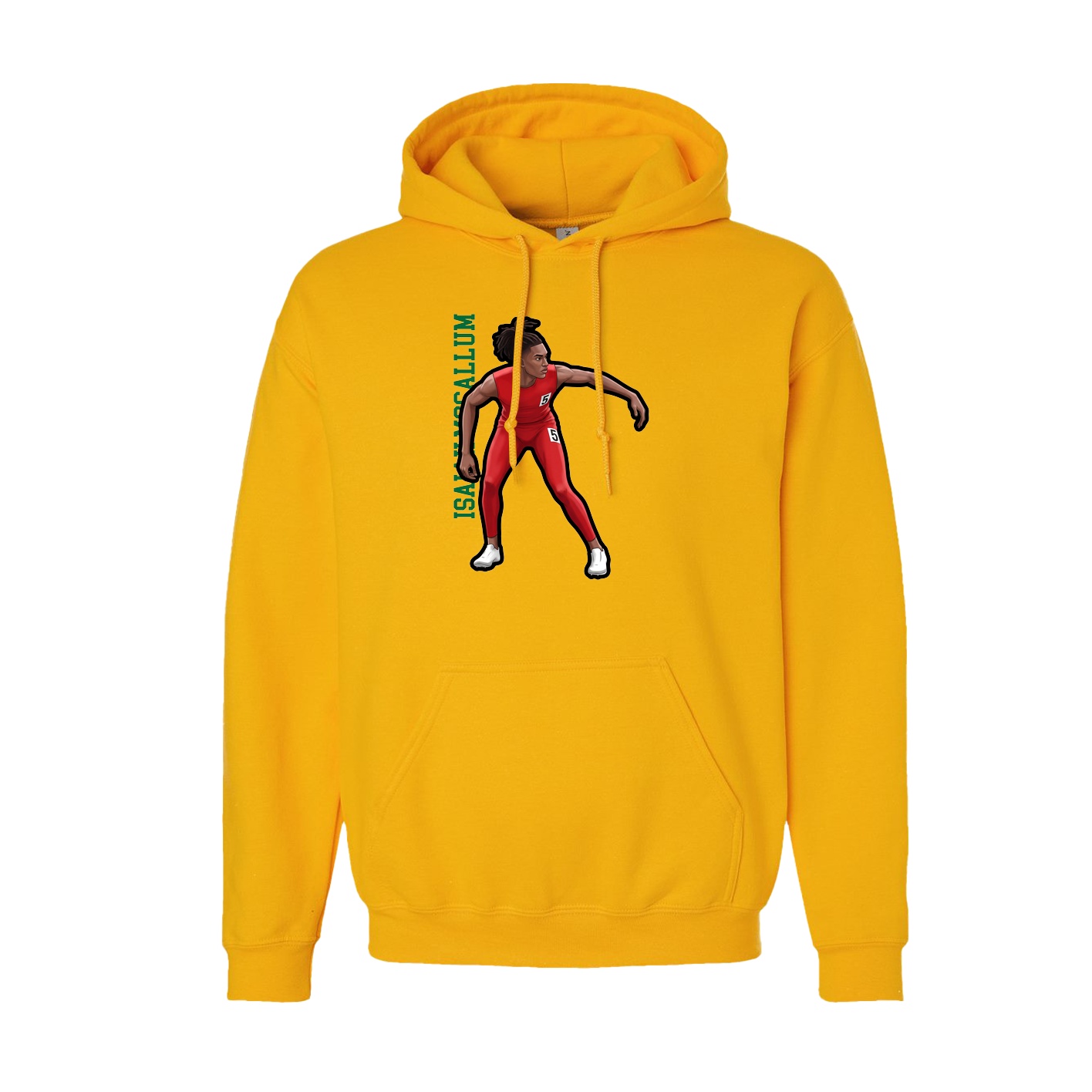 Hoodie — Name Vertical in Gold