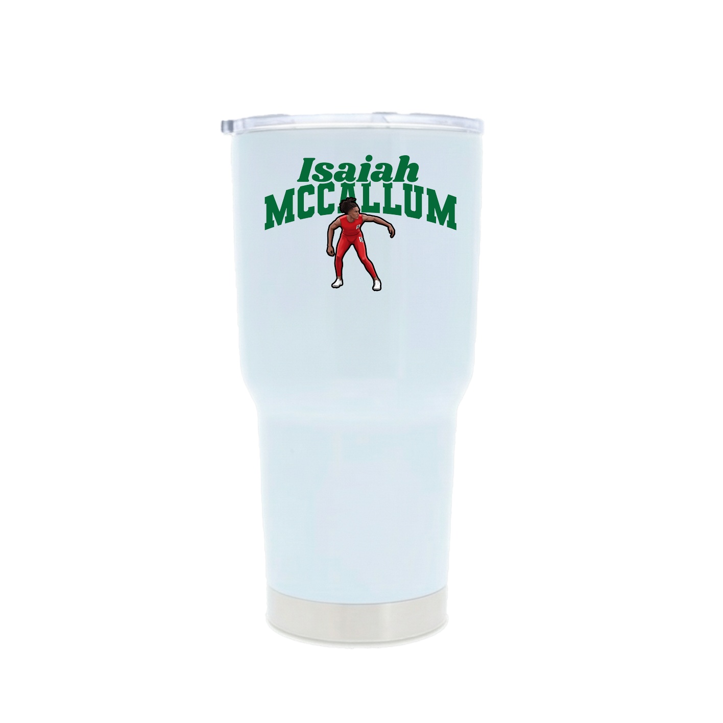 30oz Stainless Steel Tumbler — Signature Arch in White