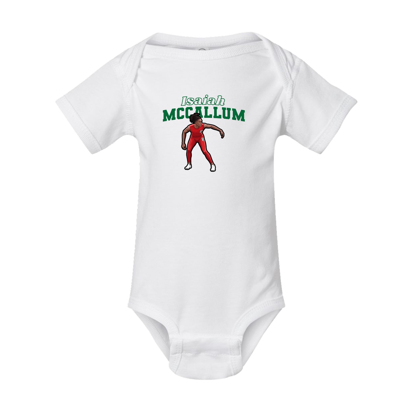 Baby Onesie — Name Arch in White