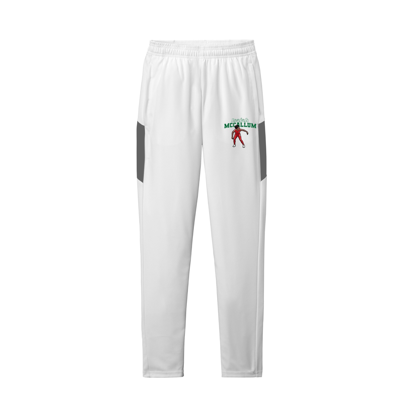 Team Travel Pant — Name Arch in White/Grey