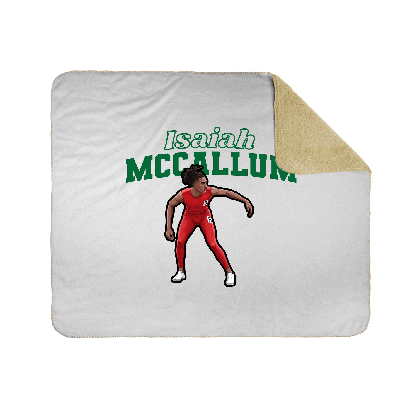 Throw Blanket — Name Arch in White
