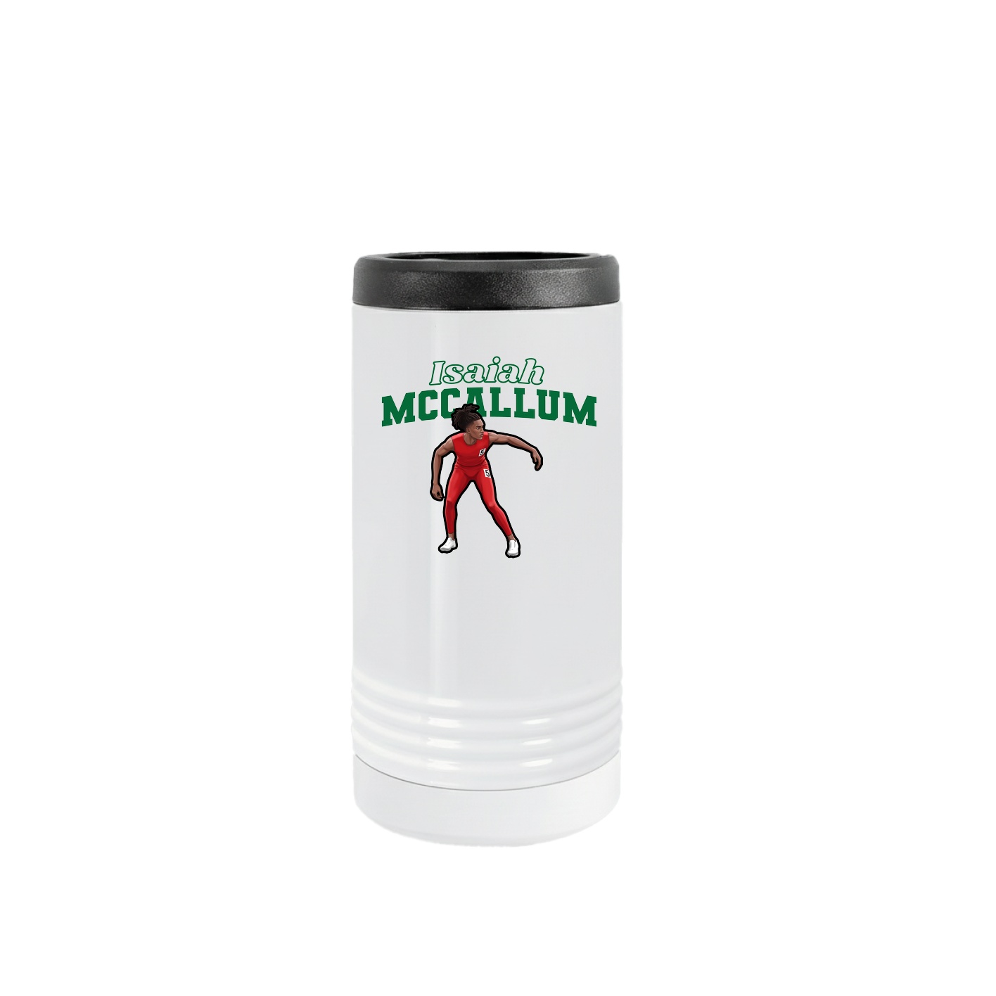 Slim Beverage Holder — Name Arch in White