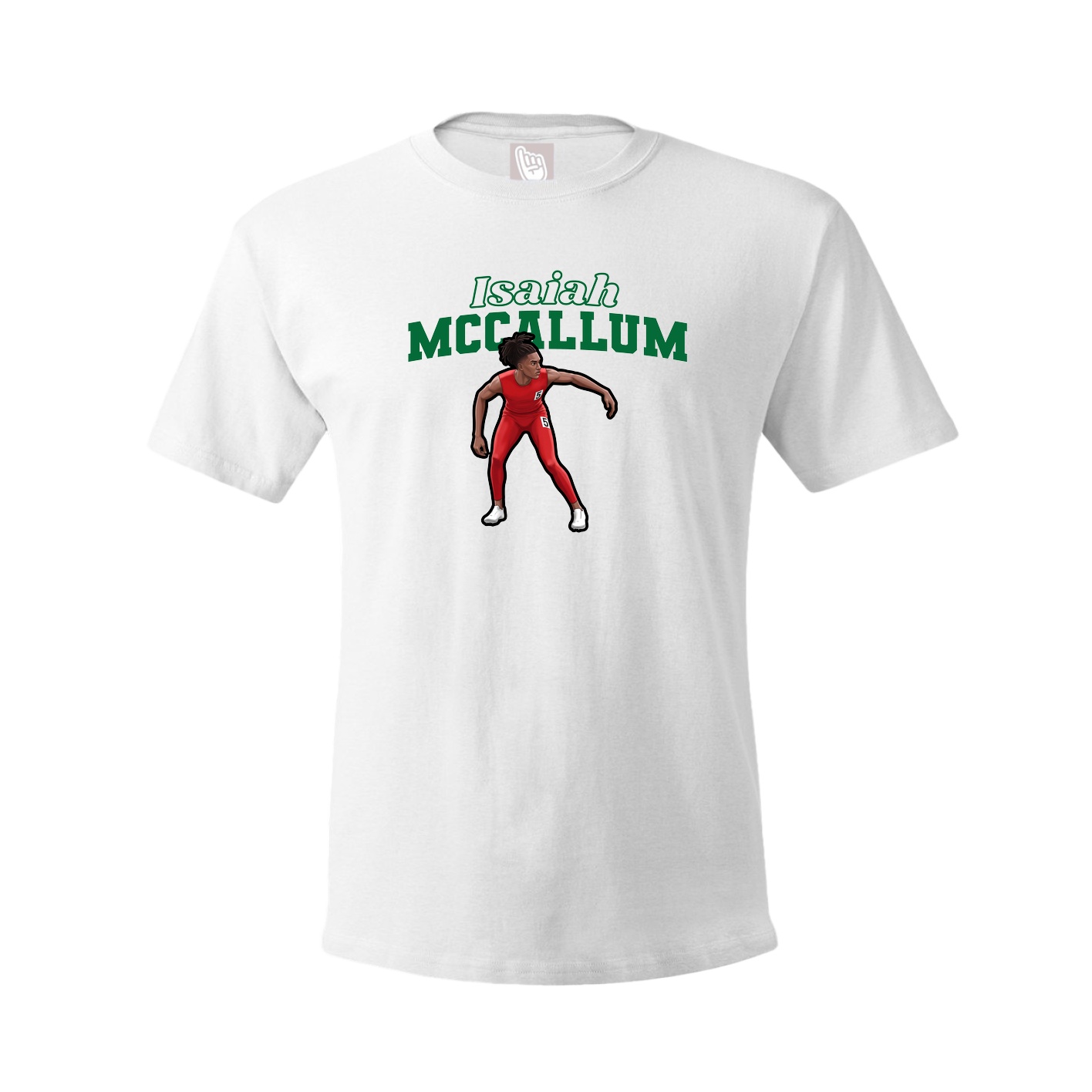 Youth Tee — Name Arch in White